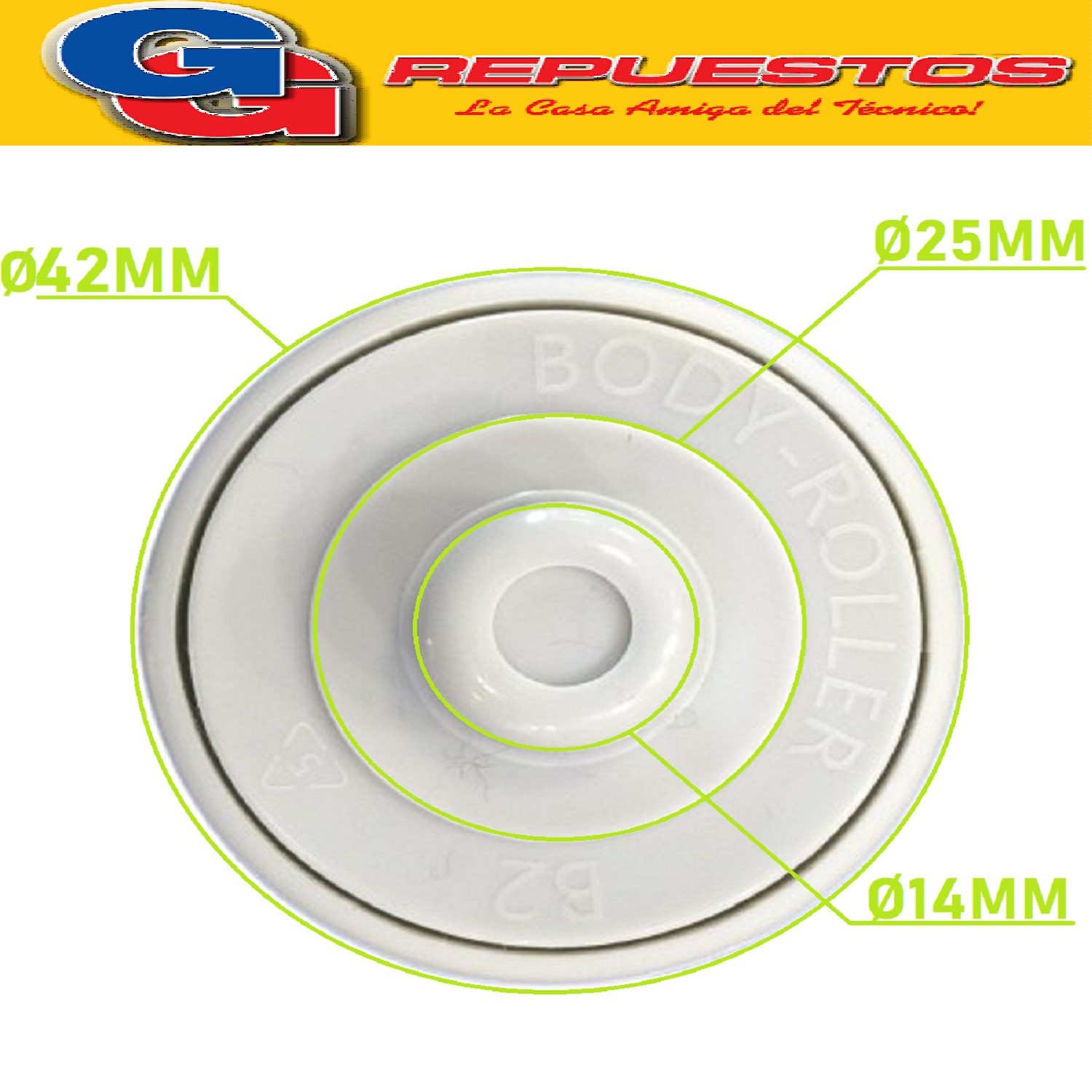 RODILLO DE TURBINA / RODETE LAVARROPAS PARA SAMSUNG  WA70W / WA70F5S4 de 7Kg/WA80F5S4UTA de 8Kg y otros {{COD.ORIGEN: SAMSUNG}} AGITADOR PRECIO POR CADA UNO