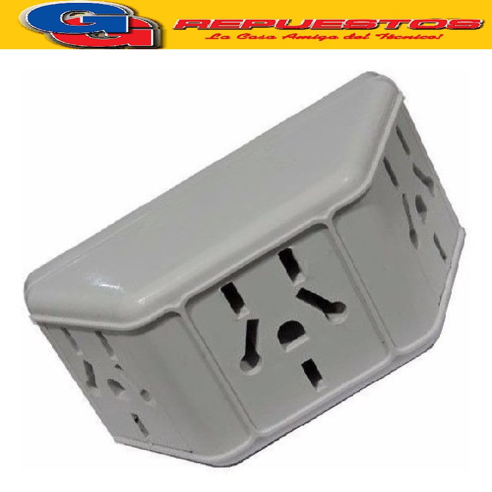 FICHA ADAPTADORA TRIPLE PERNO CHATO-(T164)-TOP (TIPO CASITA)