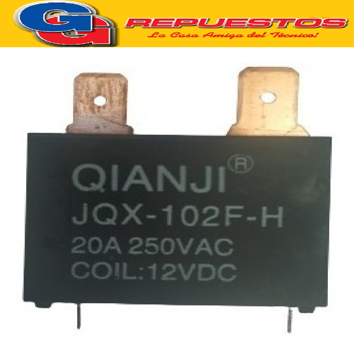 RELE RELAY F6-S-DC12V PARA PLAQUETA DE AIRE ACONDICIONADO 20 A 250VCA 25A 250VAC