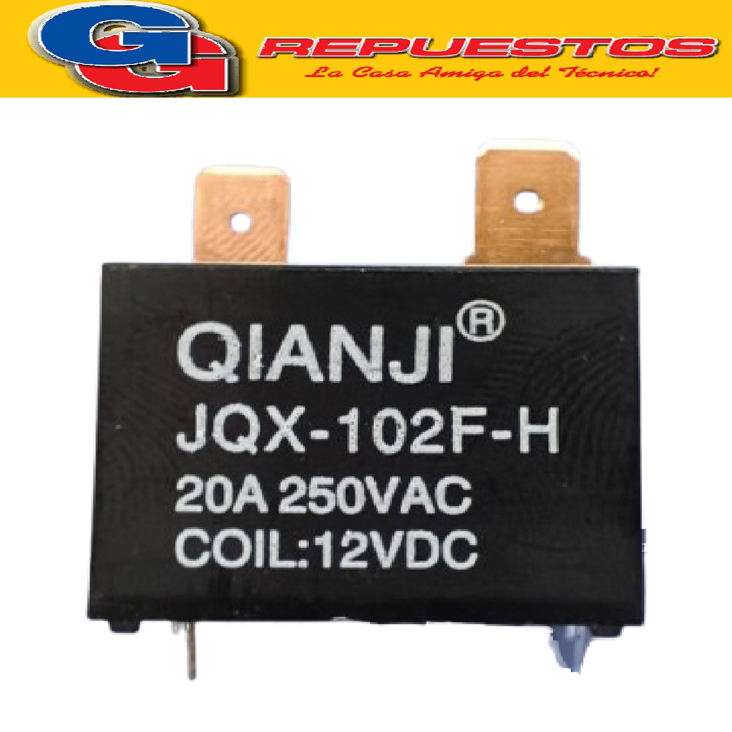 RELE RELAY F6-S-DC12V PARA PLAQUETA DE AIRE ACONDICIONADO 20 A 250VCA 25A 250VAC