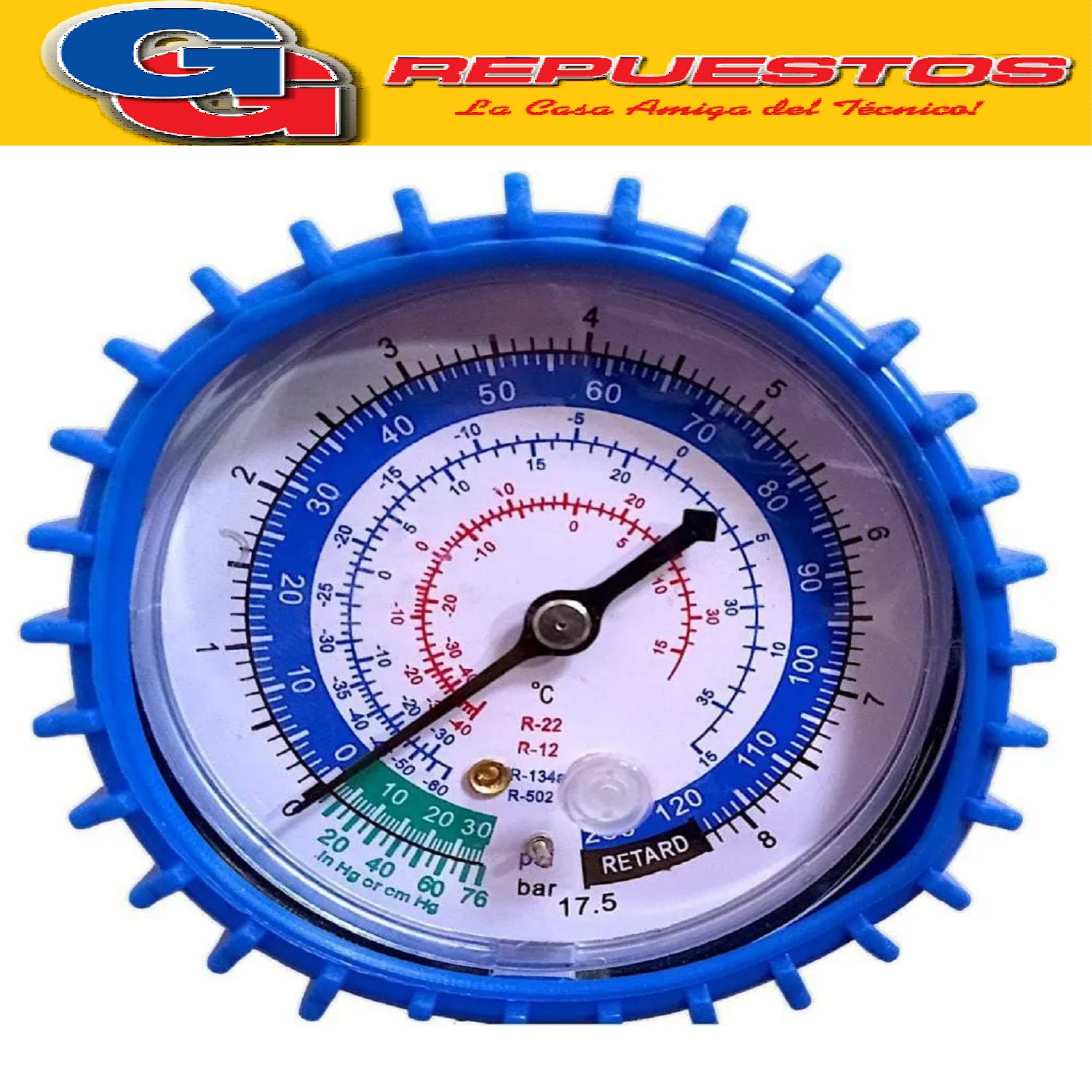 MANIFOLD SIMPLE BAJA REFORZADO CUERPO DE ALUMINIO  PARA GAS  R22 - R134A - R12 - R502 - R404 HASTA 120 PSI TOPE MAXIMO 250 PSI SIN MANGUERAS
