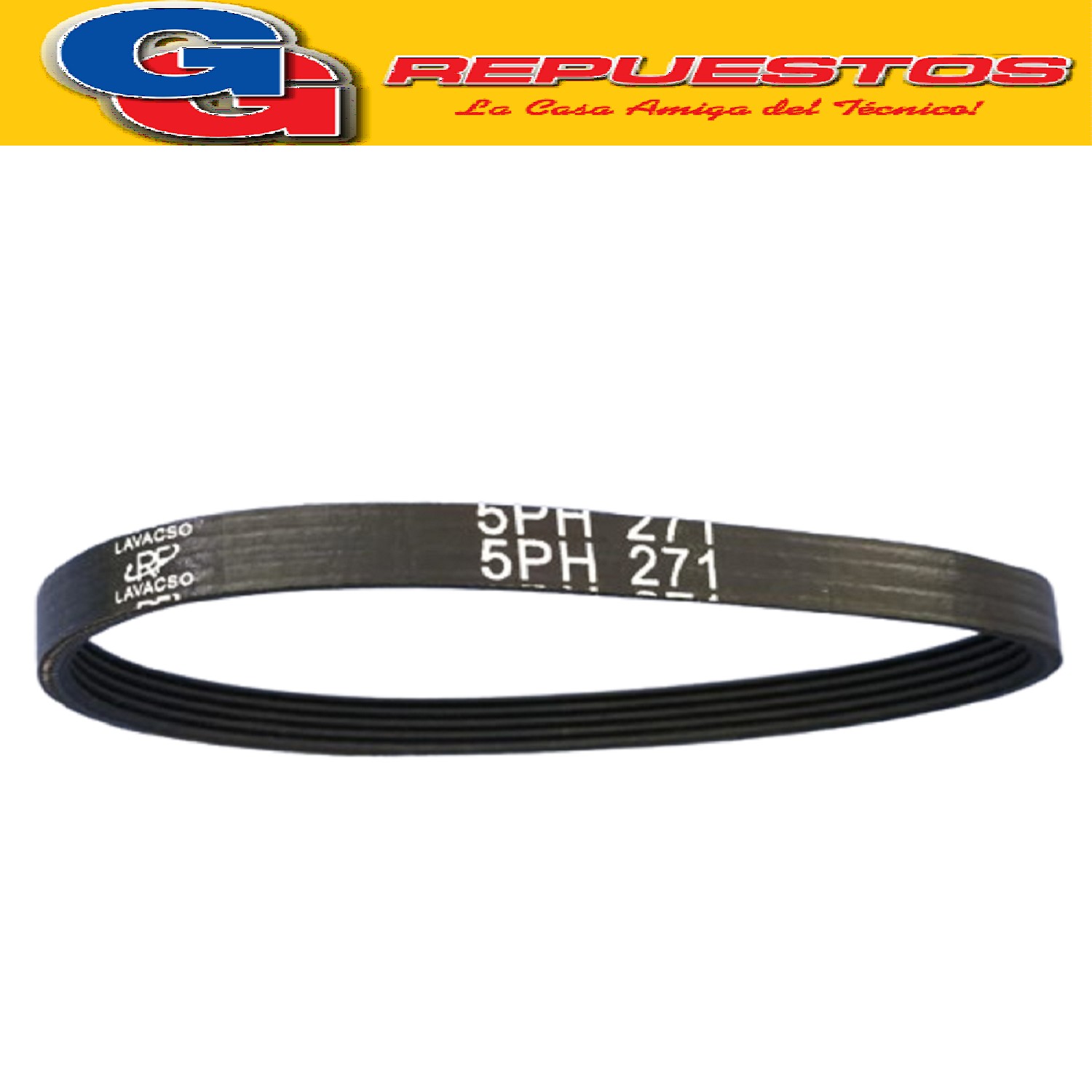 CORREA POLY V 5PH - 271 (42SPI ) PARA SECADORA LG IMPORTADAS RC9041A3Z-RC9041E3Z (ORIGINAL) LG CORREA 5PH 271