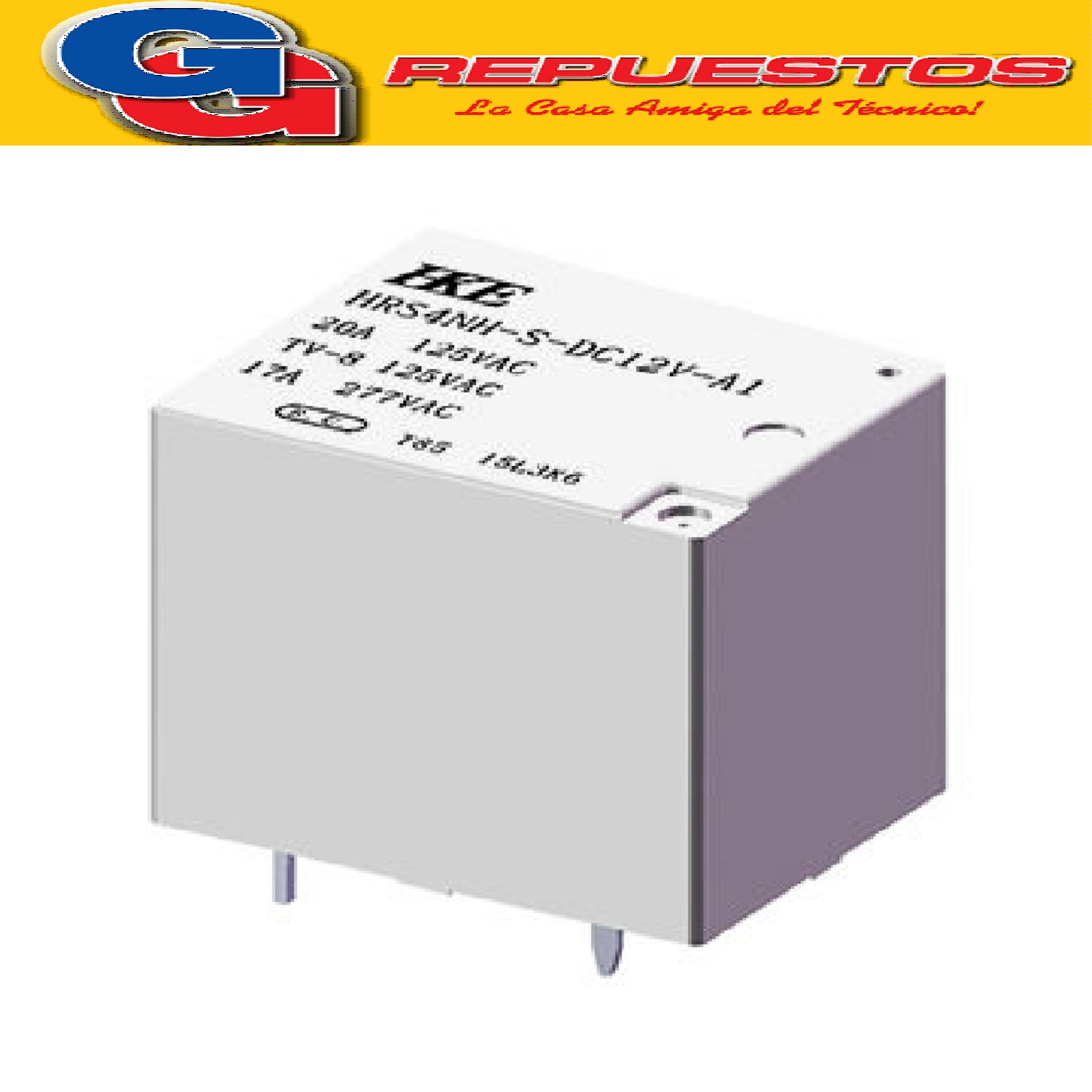 HRS4NH-S-DC12V / RELE RELAY BOBNINA 12V 0.36W (20A/250V) INV ERSOR SIMPLE