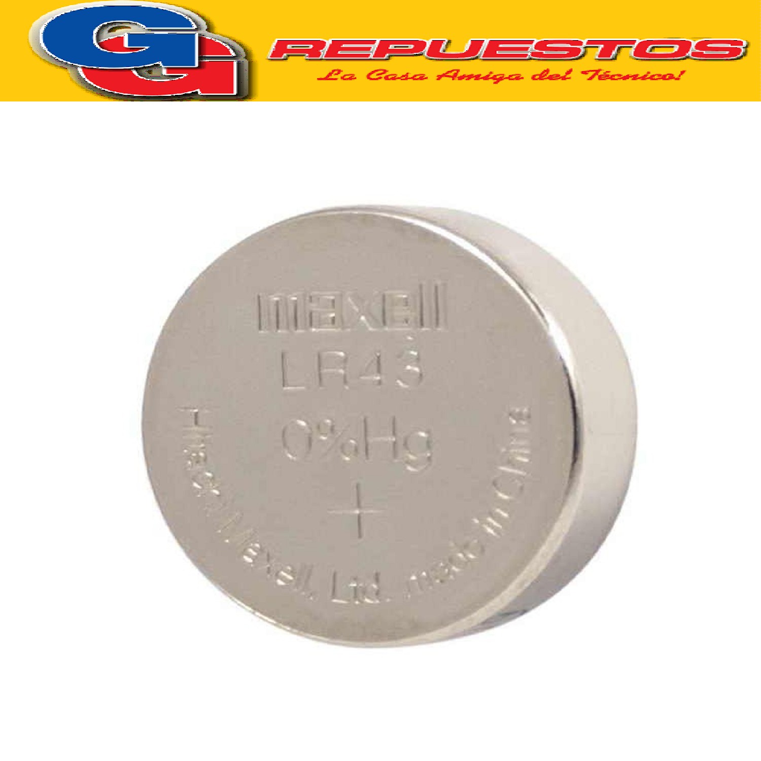 PILA LR43 1.5V ALKALINA ESPECIAL PARA CALCULADORAS X UNIDAD  280-21/280-41/301/D301/SB- B8/SR1142W/SR43W/1176ª/186-1/G12A/GP86A/L1142/LR1142/RW84/V12GA/GP186/L1142F/10L124/G12/LR43/386/SR43/186 PRECIO POR UNIDAD
