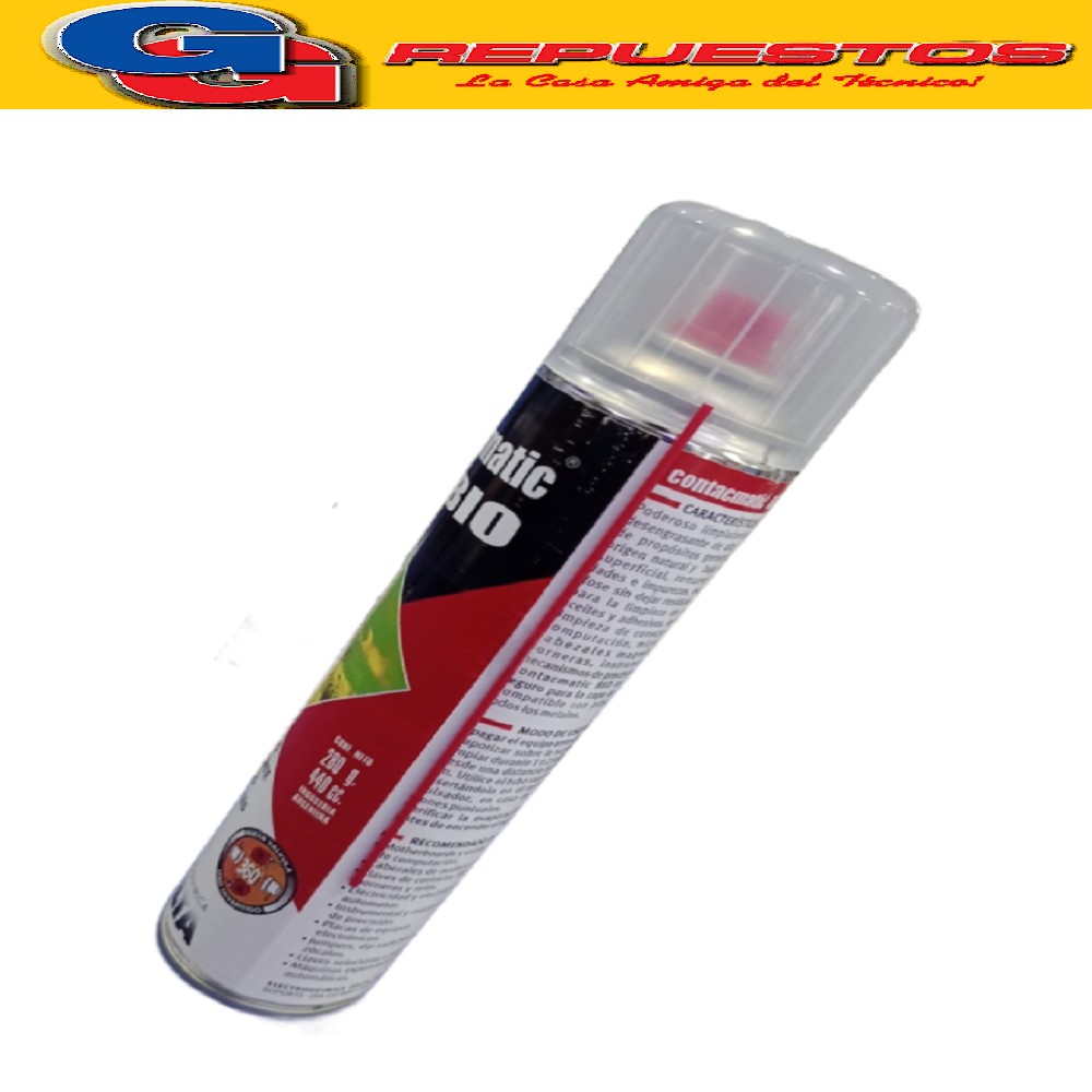 CONTACMATIC BIO 280g LIMPIA CONTACTOS Y DESENGRASANTE  DE PR OPOSITOS GENERALES El Contacmatic Limpiacontactos y Desengrasante Pureza 280g de la marca Delta es un producto esencial para el mantenimiento y cuidado de tus equipos electrónicos. Este producto de alta calidad, con un volumen de 440 cc, es capaz de limpiar y desengrasar tus dispositivos de manera eficiente, prolongando su vida útil y optimizando su rendimiento. Este limpiador y desengrasante es ecológico,
