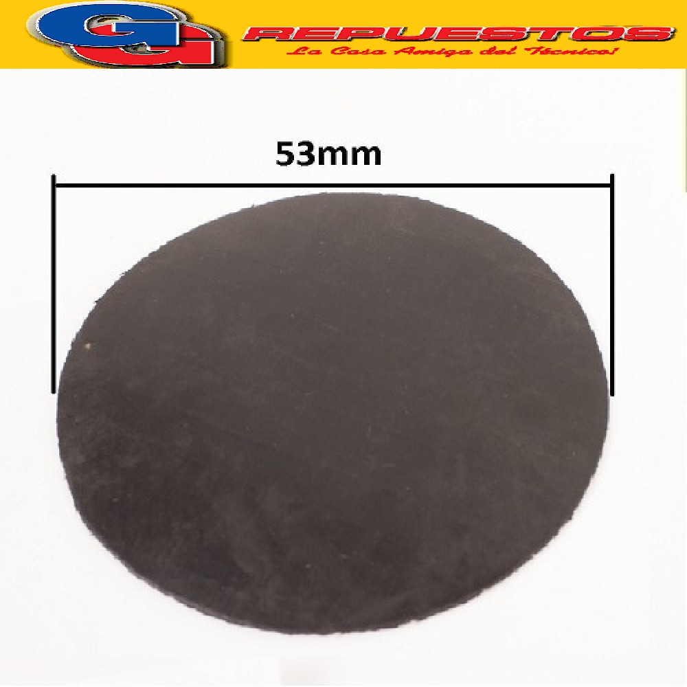 DIAFRAGMA 53mm APROCIMADO PARA VALVULA REGULADORA OXIGENO- A CETILENO  Y NITROGENO ESPESOR 1.5 mm