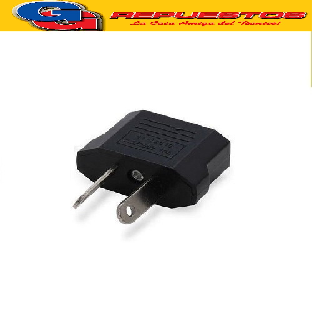 ADAPTADOR PATA OBLICUA A PATA PLANA 10A (CELURES/TABLET/ Y O TROS) 2 PATAS