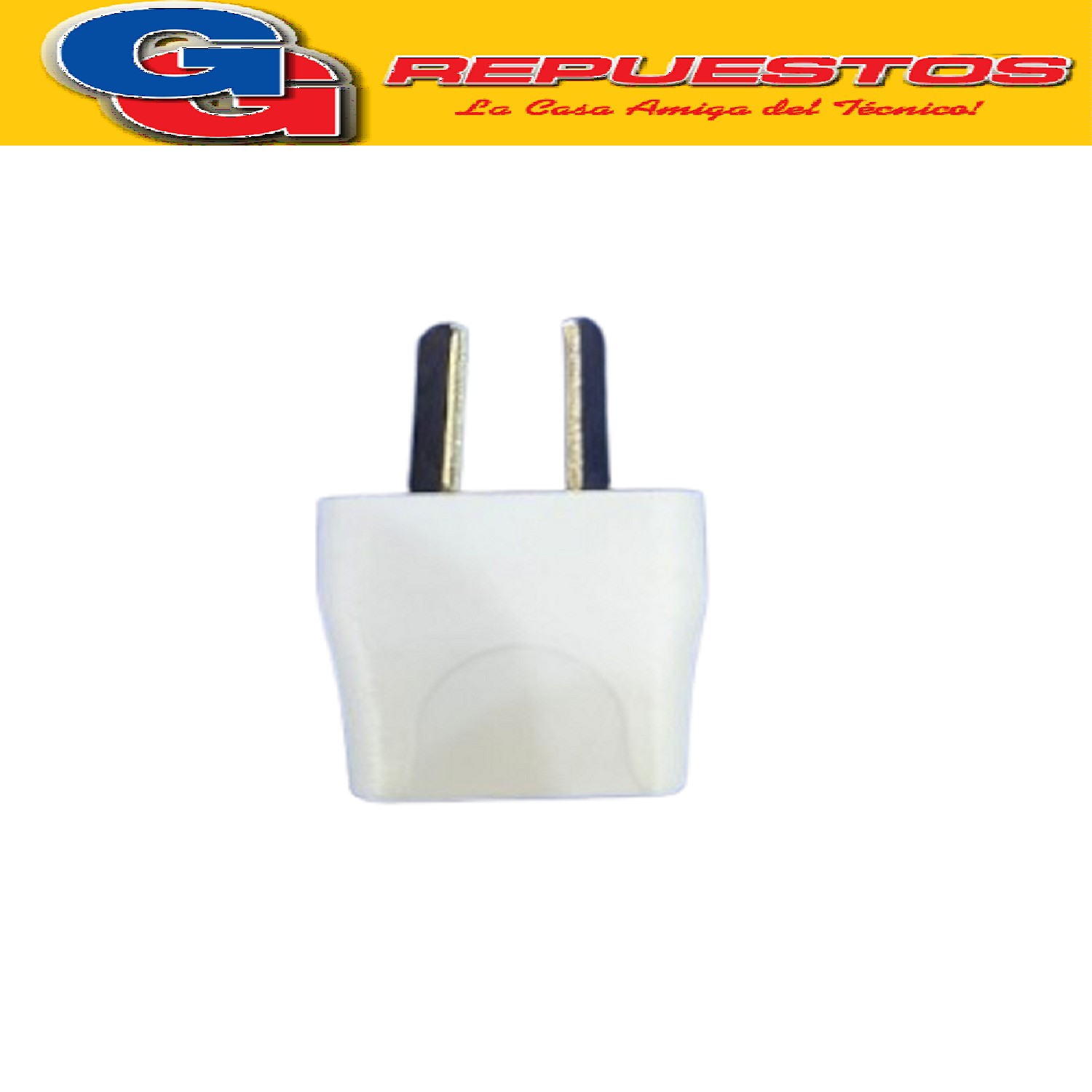 ADAPTADOR PATA OBLICUA A PATA PLANA 10A (CELURES/TABLET/ Y O TROS) 2 PATAS