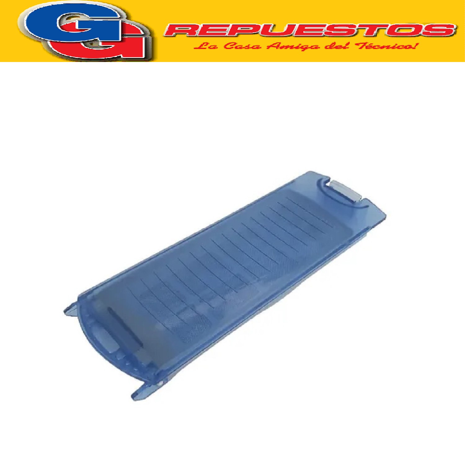 FILTRO JUNTA PELUSA REJILLA LAVARROPAS  ELECTROLUX ELAC. 9   E LAC 10 ELAC 210W (ORIGINAL GAFA) TRANSPARENTE AZUL 14194 MEDIDAS LLARGO 22.5 CM, ANCHO 8.2 CM. Cod.Origen:
2211156 (GAFA-ELECTROLUX) A FILTRO TRANSP AZUL 14194- ALETA SARA PUEDE LLEGAR EL QUE TENGAMOS DISPONIBLE