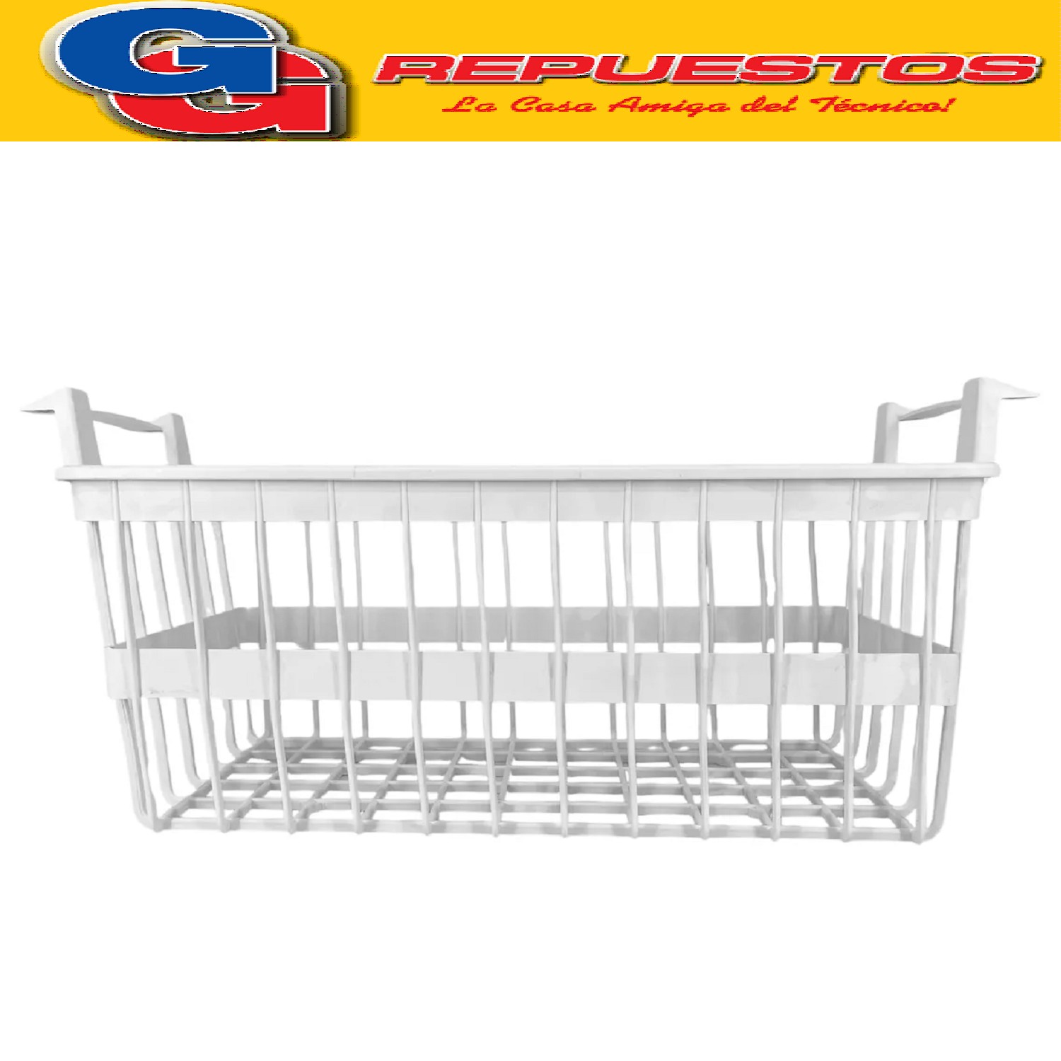 CANASTO PLASTICO CON MANIJAS BLANCO PARA FREEZER GAFA COLGAN TE  1700003212 Cod Origen: 2410193