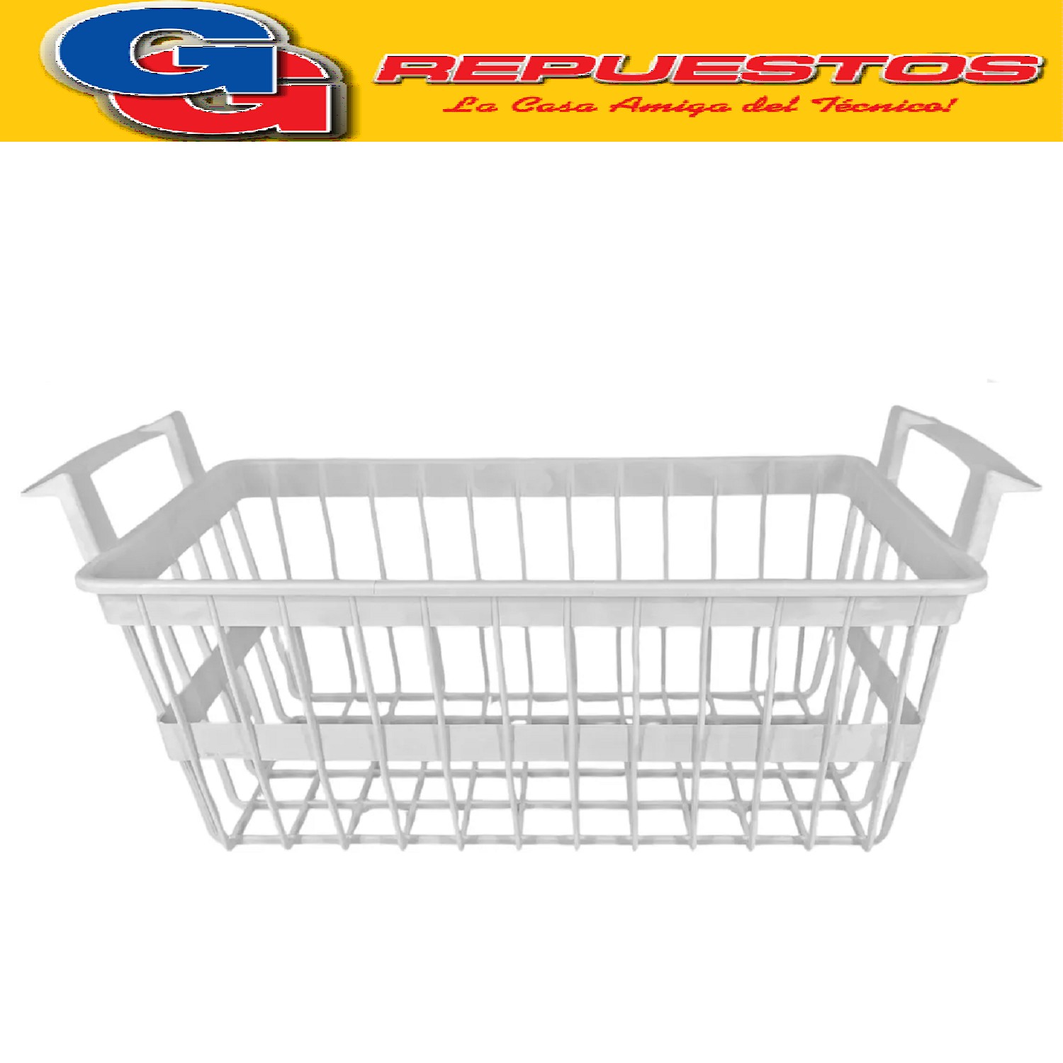 CANASTO PLASTICO CON MANIJAS BLANCO PARA FREEZER GAFA COLGAN TE  1700003212 Cod Origen: 2410193