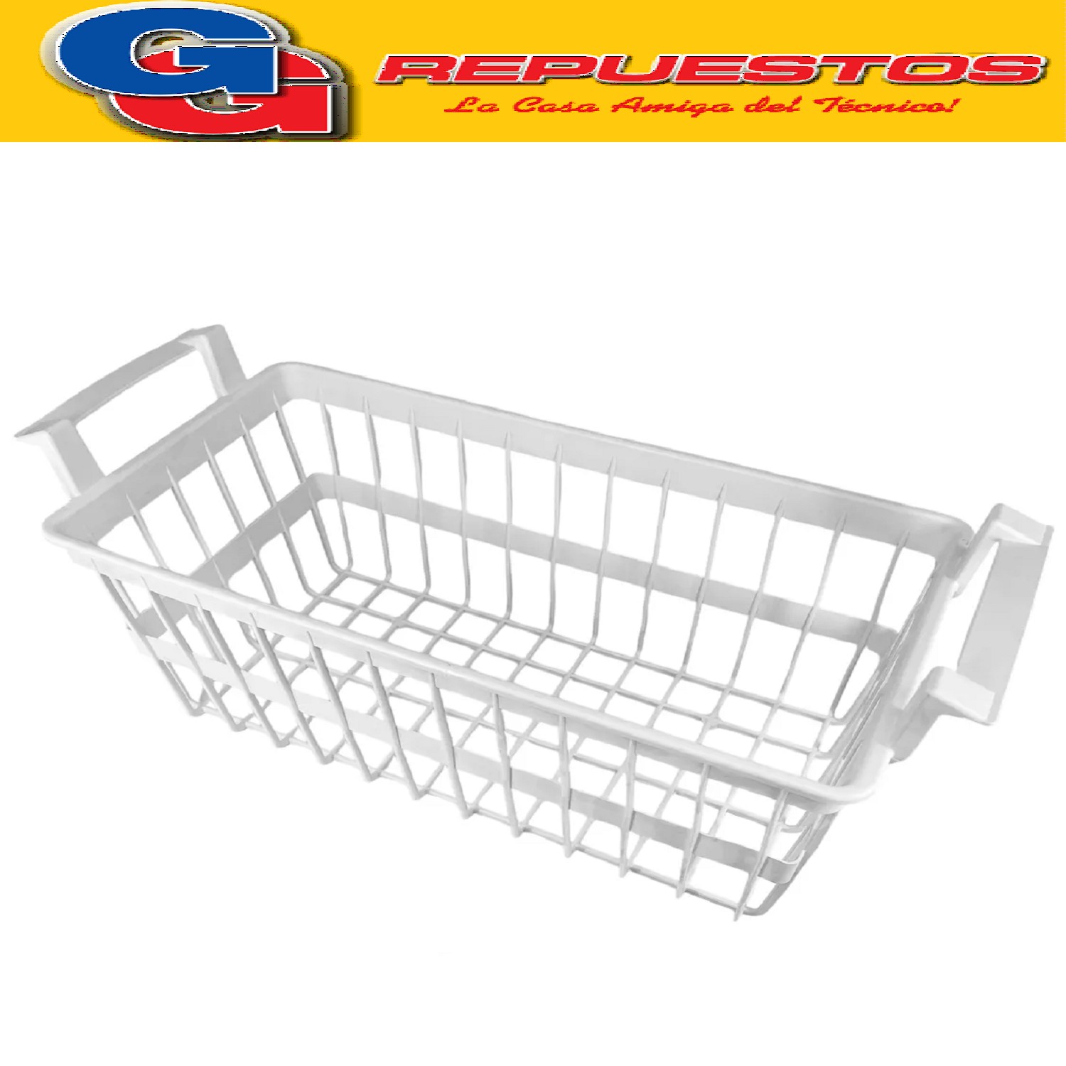 CANASTO PLASTICO CON MANIJAS BLANCO PARA FREEZER GAFA COLGAN TE  1700003212 Cod Origen: 2410193