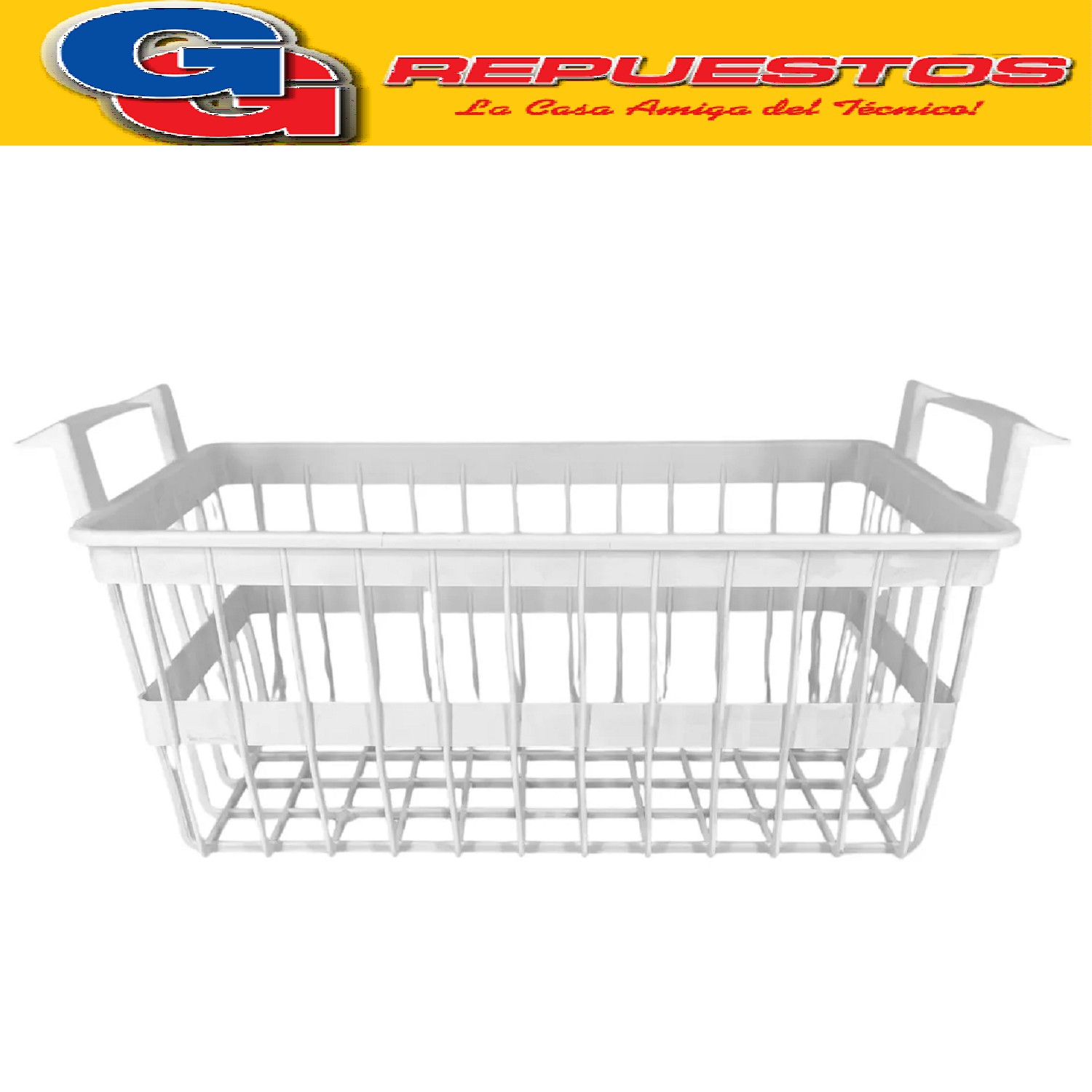 CANASTO PLASTICO CON MANIJAS BLANCO PARA FREEZER GAFA COLGAN TE  1700003212 Cod Origen: 2410193