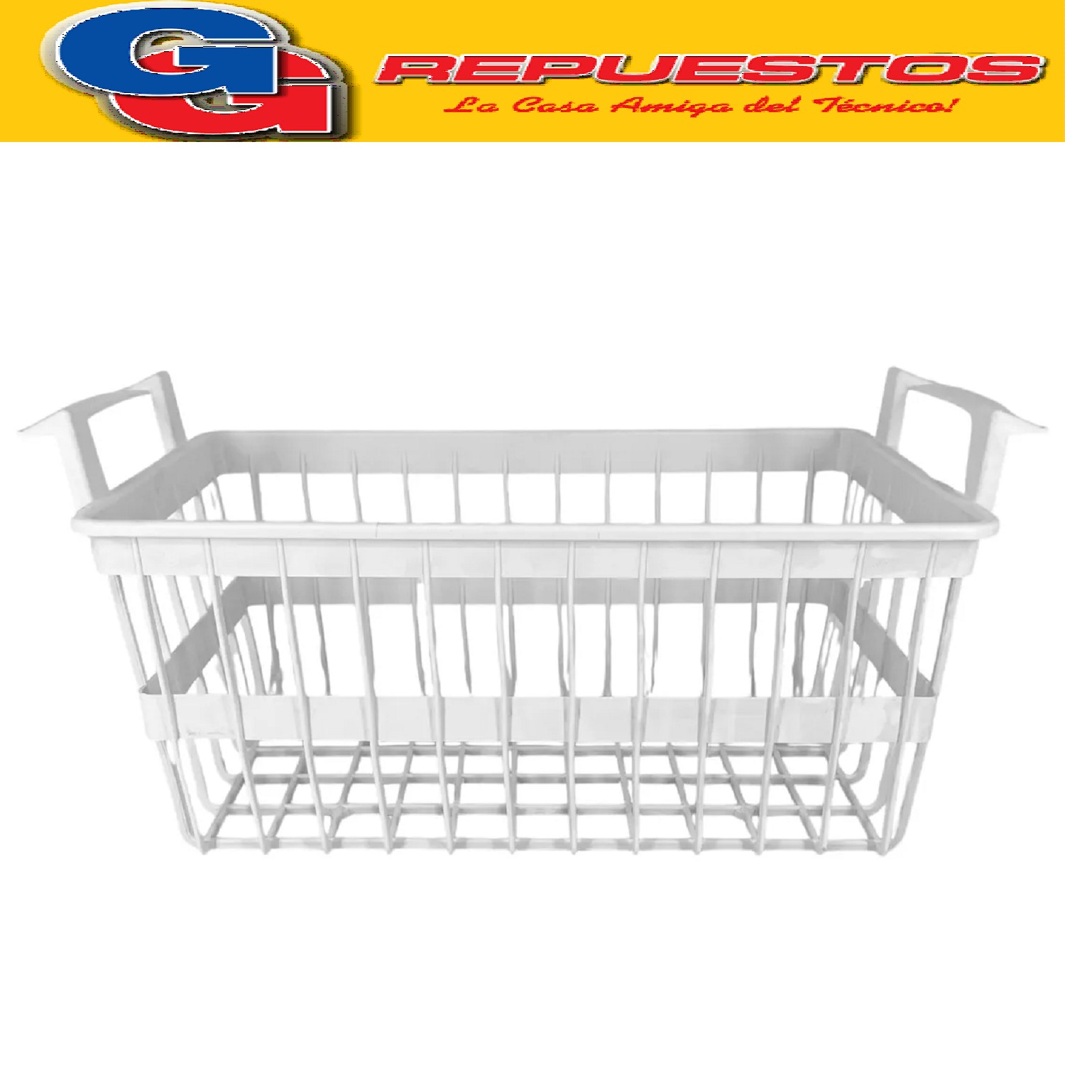 CANASTO PLASTICO CON MANIJAS BLANCO PARA FREEZER GAFA COLGAN TE  1700003212 Cod Origen: 2410193