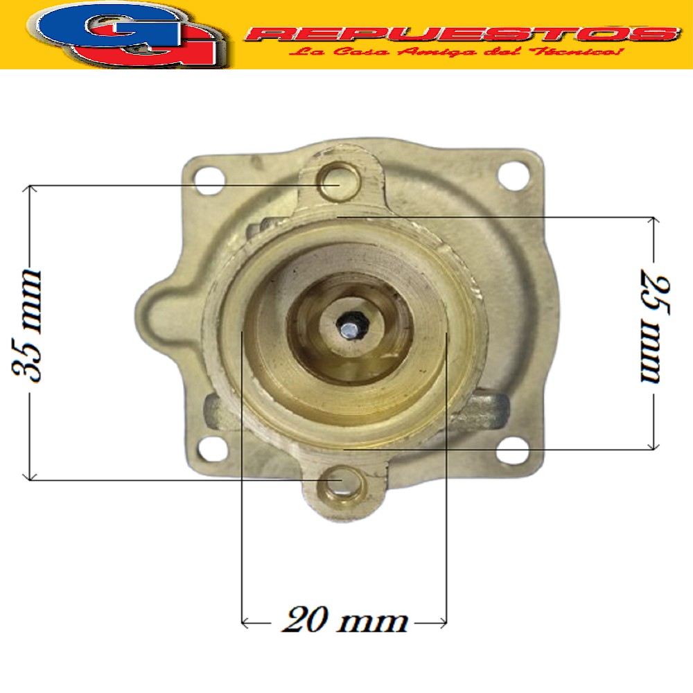 CUERPO PARA CALEFON BRAM - METAL CAMARA DE AGUA CON  PLATILL O  MODELO 6 LTS 2018 altura 5.5 cm