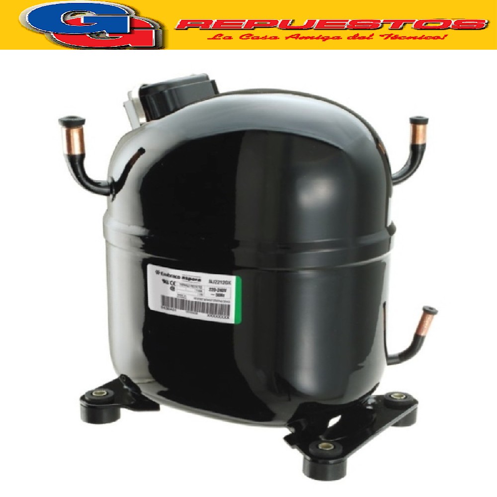 MOTOCOMPRESOR EMBRACO ASPERA 1 HP R134 HBP NJ6220Z COMERCIAL PARA MEDIA TEMPERATURA BIGAS R12 BLEND