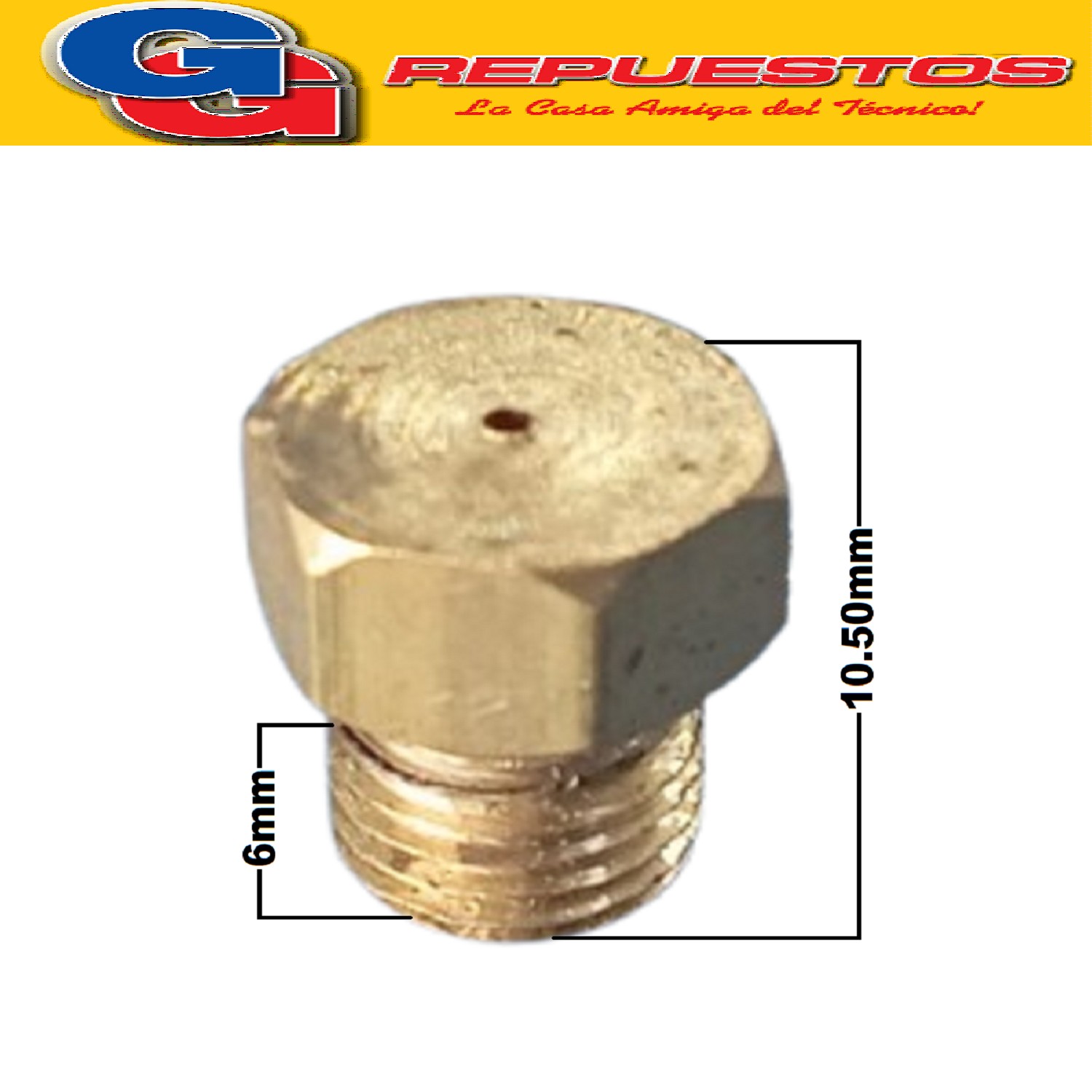 INYECTOR STANDARD ESPECIAL HEXAGONAL 8 mm  0.80 mm