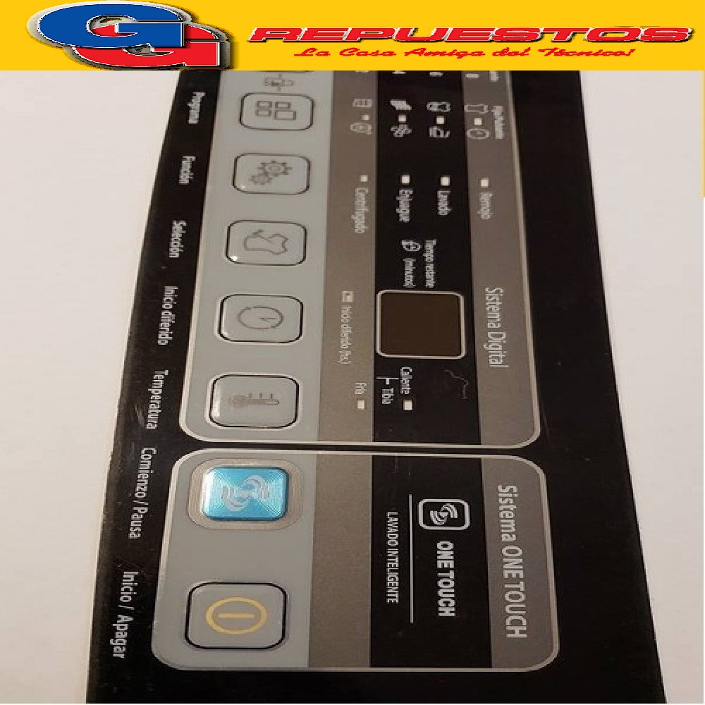 SERIGRAFIA PARA LAVARROPAS CARGA SUPERIOR PHILCO PH12    MEM BRANA PARA PANEL SERIGRAFICADO PANEL CONTROL  PHILCO WMPH12GA SUPERIOR (SERIGRAFIA QUALITY LINE) LARGO 49,5 APROXIMADAMENTE