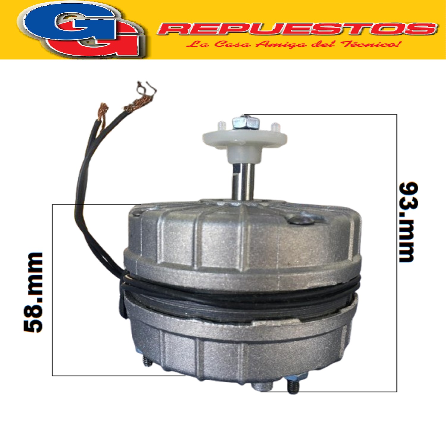 MOTOR FORZADOR REDONDO NACIONAL RO-FE PARA PALA DE 20 cm SIN BASE CON ADAPTADOR PARA PALA EJE 8 mm 200 F TIPO DICALL