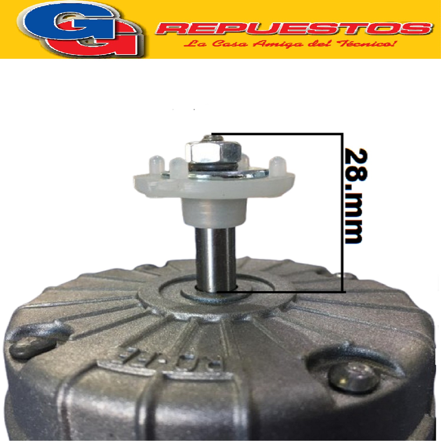 MOTOR FORZADOR REDONDO NACIONAL RO-FE PARA PALA DE 20 cm SIN BASE CON ADAPTADOR PARA PALA EJE 8 mm 200 F TIPO DICALL