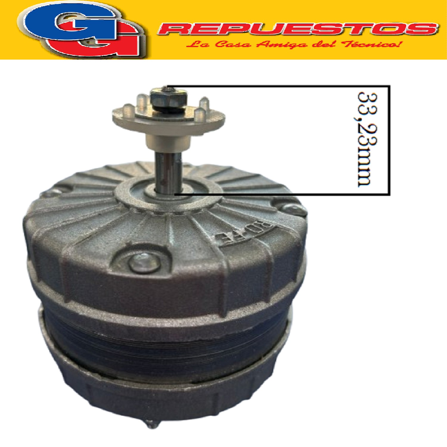 MOTOR FORZADOR REDONDO NACIONAL RO-FE PARA PALA DE 25 cm SIN BASE CON ADAPTADOR PARA PALA EJE 8 mm 250 F TIPO DICALL