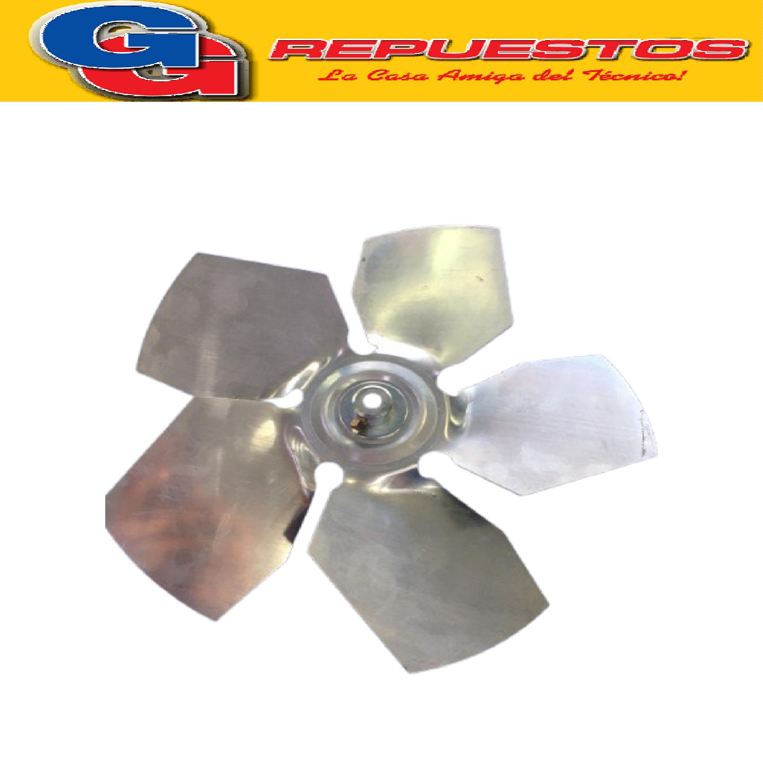 PALA DE ALUMINIO RO-FE PARA FORZADOR DE 30 cm CON PRICIONERO EJE 9.5 mm