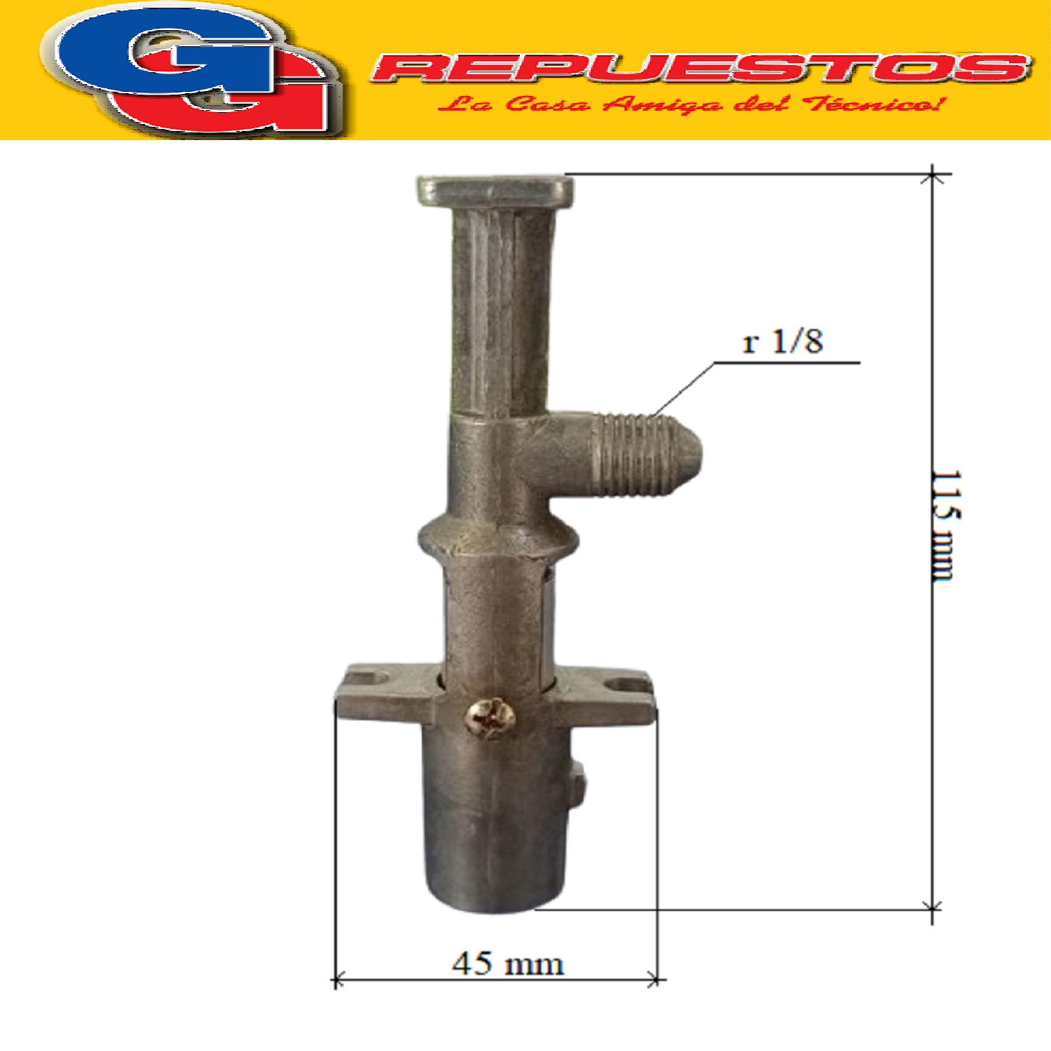 PORTA INYECTOR SANSUR/MAHE /  1/4 PESTAÑA CON SOPORTE TERMOC UPLA/ELECTRODO /  /  /  /