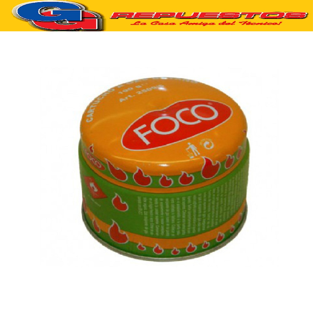 CARTUCHO 190 gr GAS BUTANO (BOCHITA) FOCO