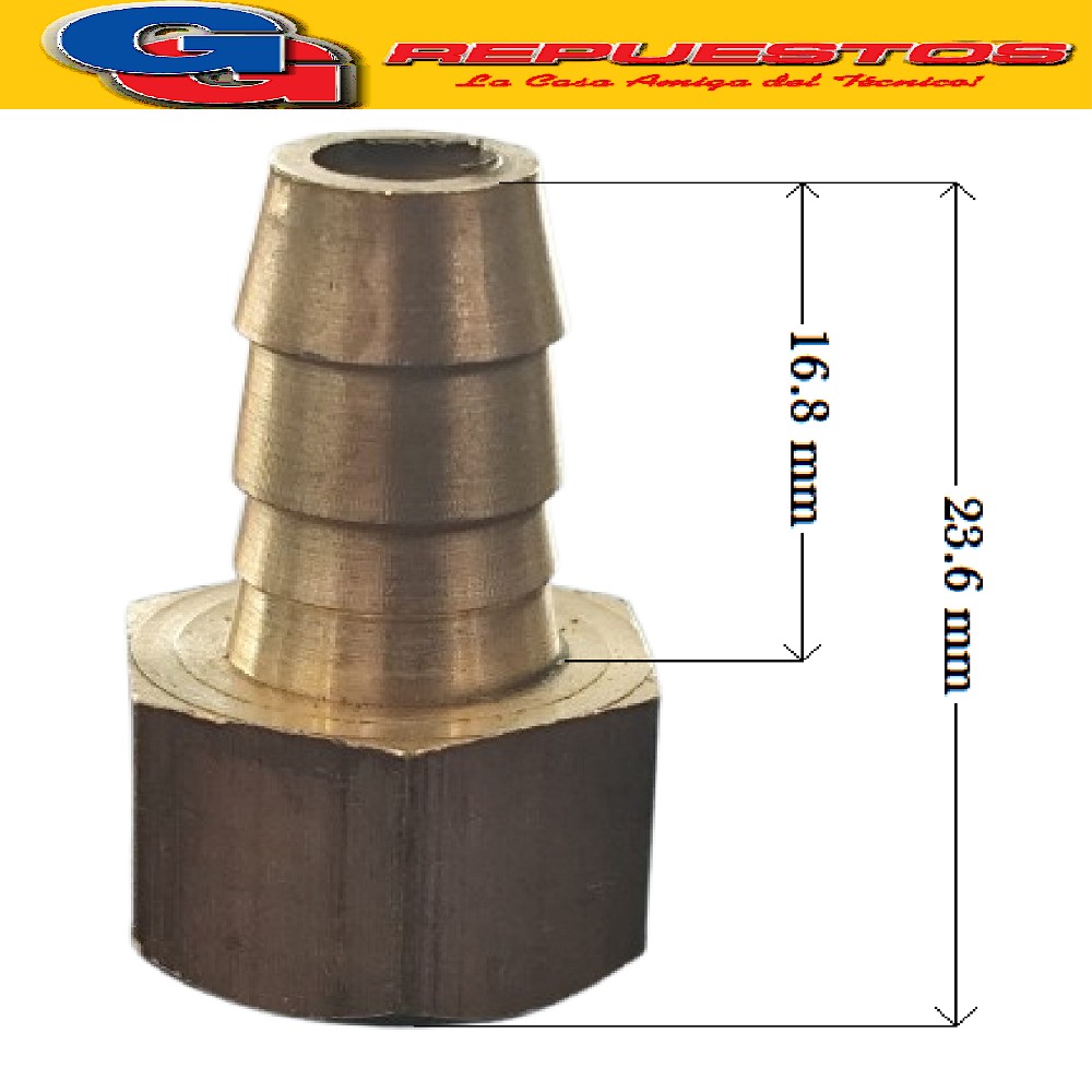 PUNTERA 1/4 HEMBRA TRAFILADO PARA MANGUERA