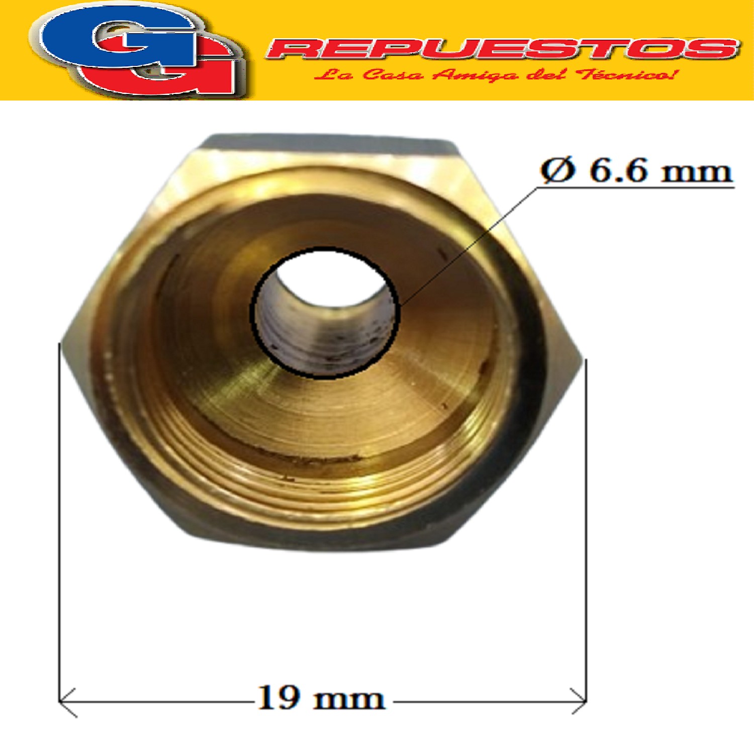 PUNTERA 3/8 HEMBRA TRAFILADO PARA MANGUERA