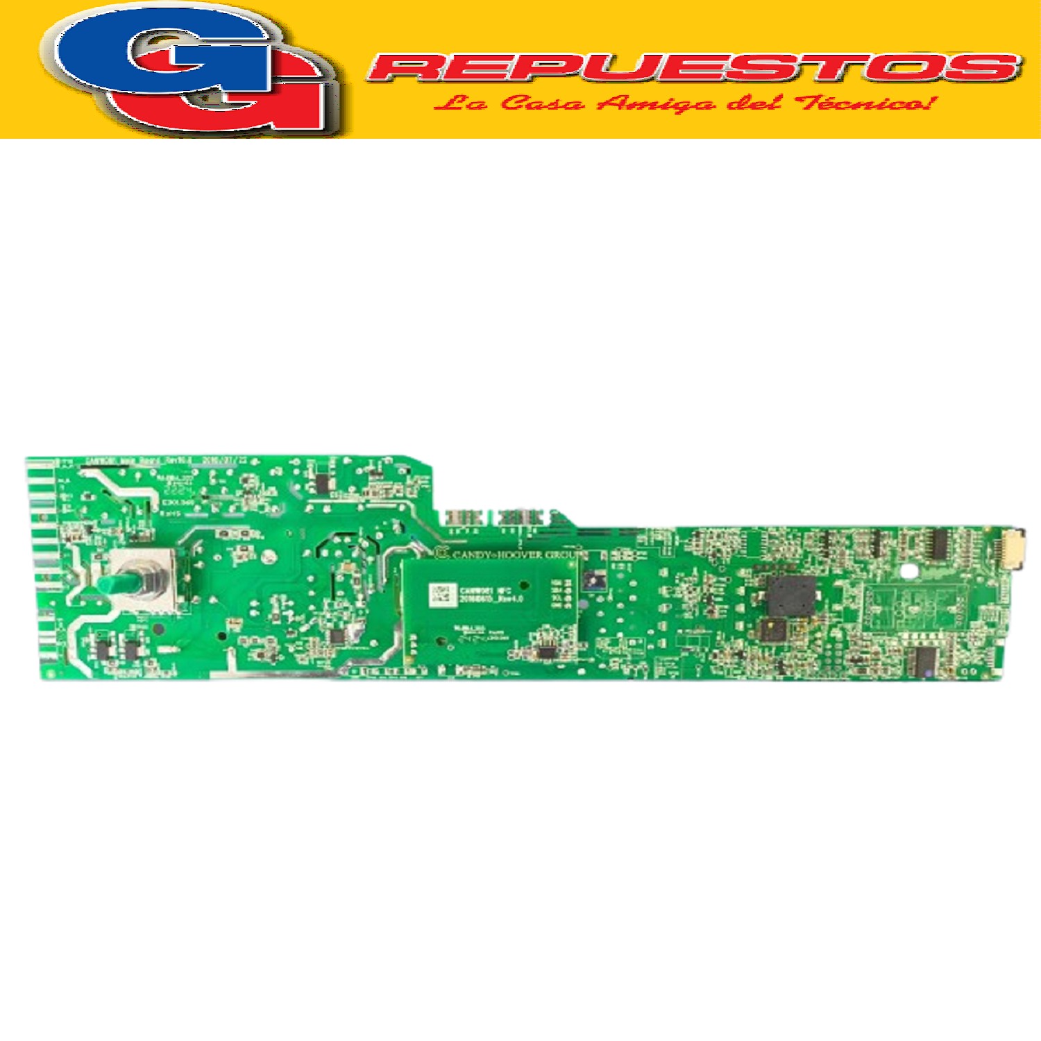 PLAQUETA UNIPLACA PARA LAVARROPAS LONGVIE SIN DISPLAY L16508 (ORIGINAL) R41045675 (LONGVIE) PLAQUETA 3R CON SOFT + EEPROM L16508
41045052 (CANDY GIAS) E41045804 EEPROM FILE/ Discontinuada
41045053 (CANDY GIAS) Tarjeta Electronica NFC 41043366 (CANDY GIAS)
