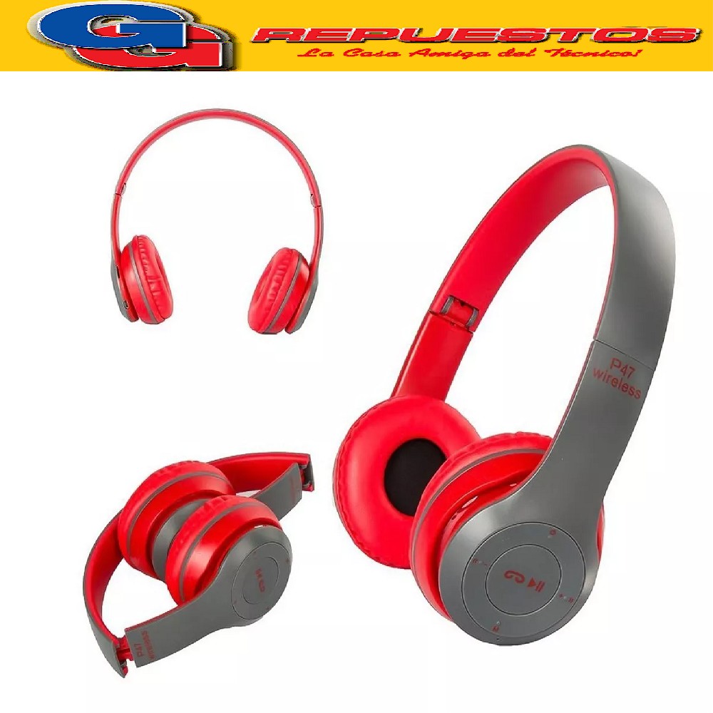 AURICULAR BLUETOOTH ROJO CON ENTRADA PARA TARJETA DE 
 MEMO RIA