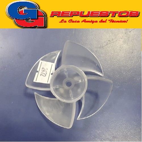 HELICE TURBINA SECADOR DE PELO EJE 4.5 MM DIAMETRO 61.5 mm , ALTO TOTAL 26 mm