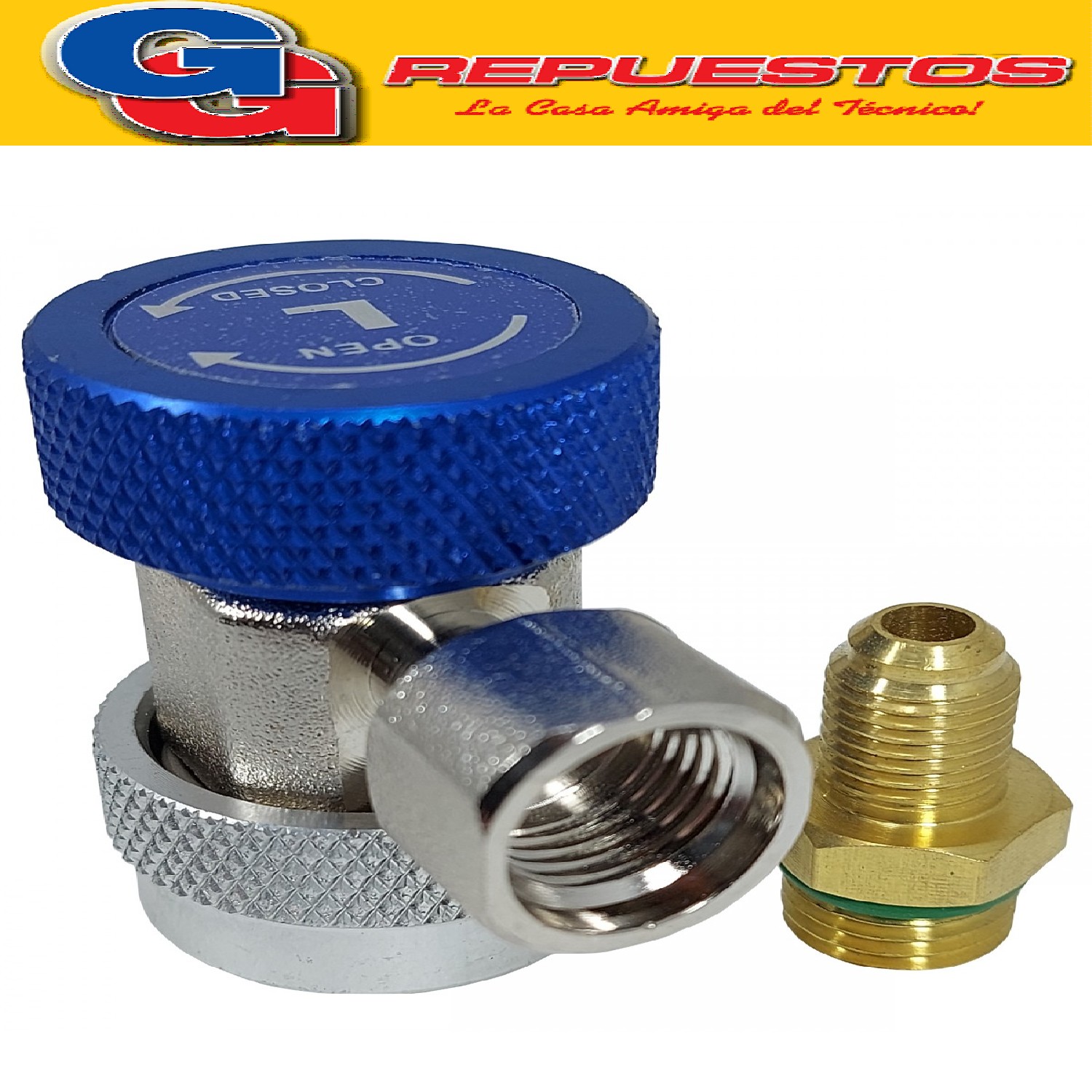 ACOPLE RAPIDO AZUL (BAJA) PARA MANIIFOLD CARGA DE GAS AUTOMO TOR 400QC17L