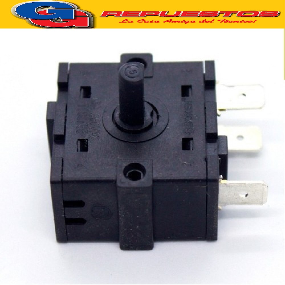 LLAVE INTERRUPTOR CONMUTADOR HORNO 3 CONTACTOS 4 POSICIONES  LLAVE SELECTORA HORNO ELECTRICO, CALOVENTOR ESTUFA RADIADOR ELECTRICO