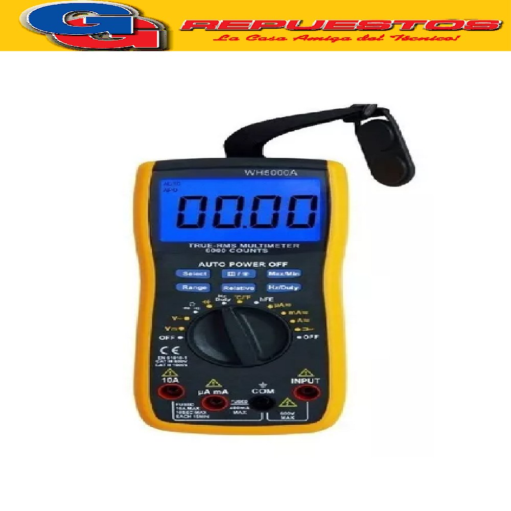 TESTER AUTORANGO Y CON SUJETADOR TS 500A Utiliza batería de  9V (no Incluida)