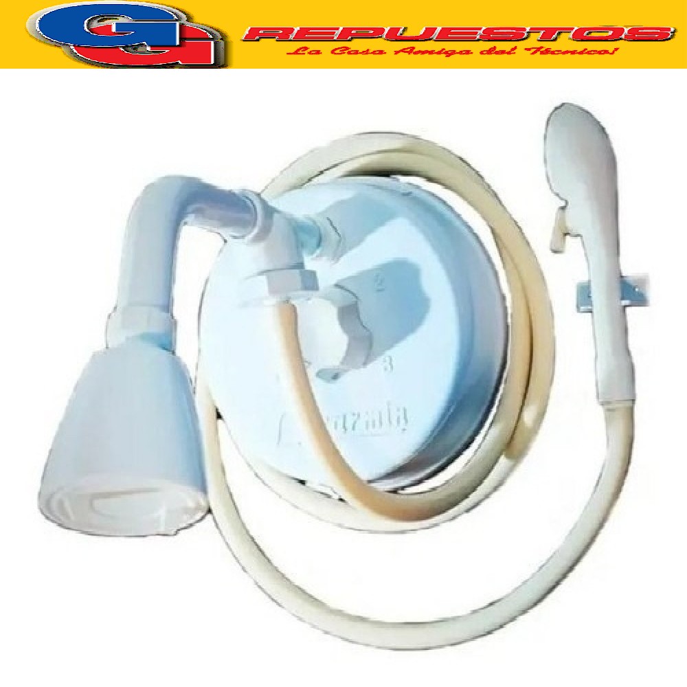 CALEFON ELECTRICO LAVARMIN 3 TEMPERATURAS 0-10-20-30 A CON   DUCHADOR MANUAL 1º TEMPERATURA 10A -2200W 2º TEMPERATURA 20º 4400W  3º TEMPERATURA 30A-6600 W- POR SU CONSUMO DEBE LLEVAR UNA LINEA INDEPENDIENTE BIPOLAR DE 4 mm DESDE EL TABLERO GENERAL CON TERMICA DE 2X32 A Y DISYUNTOR 2X40A - SE DEBE CONECTAR POR SEGURIDAD CON DESCARGA A TIERRA- IMPORTANTE.- EN EL PRIMER USO COMO CUANDO SE QUEDAN SIN AGUA SE DEBE DEJAR PASAR EL AGUA PARA LLENARLO ANTES DE PRENDERLO