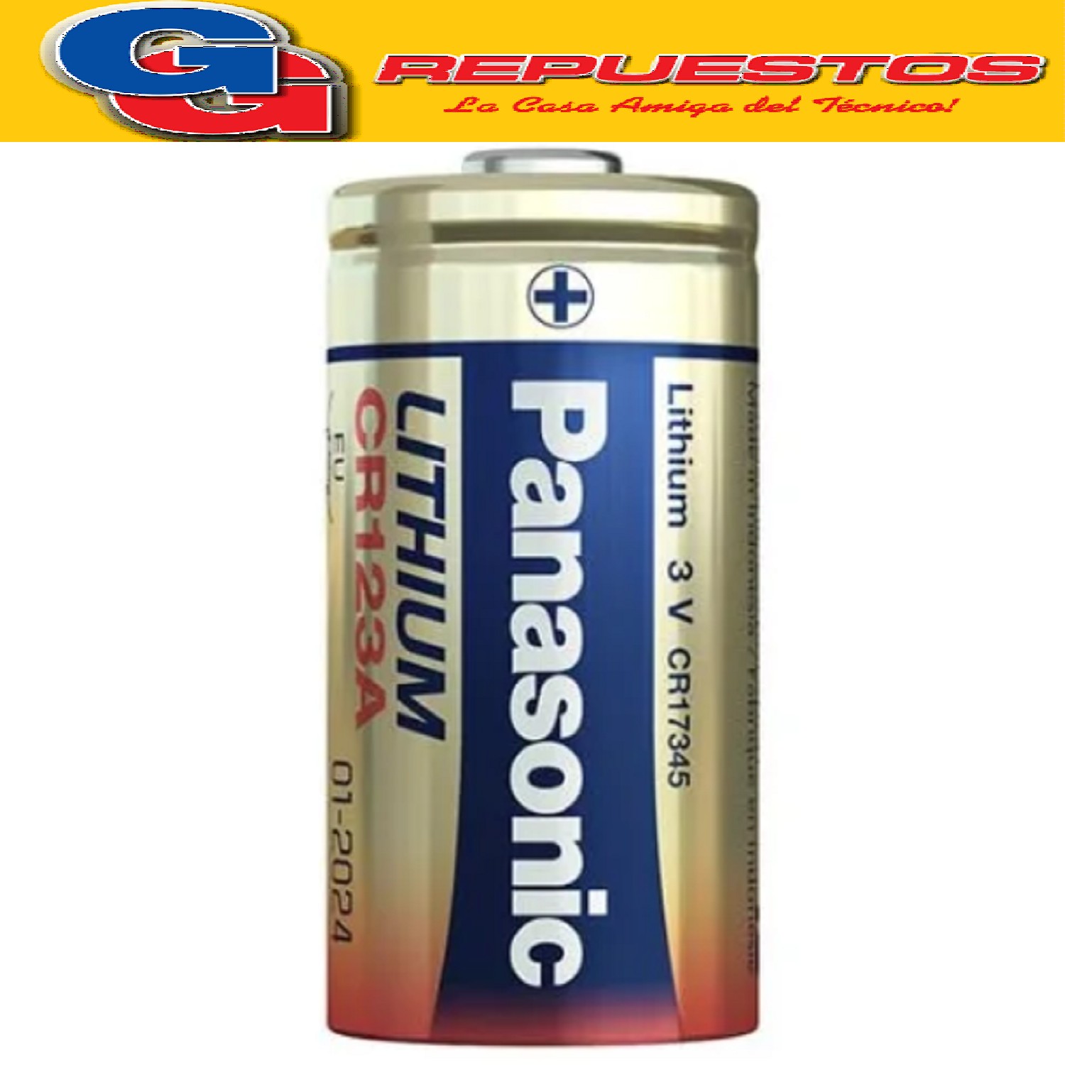 PILA CR123A 3V CR-123 LITHIUM EL123A CR17345 DL123A K123LA   3V LITIO