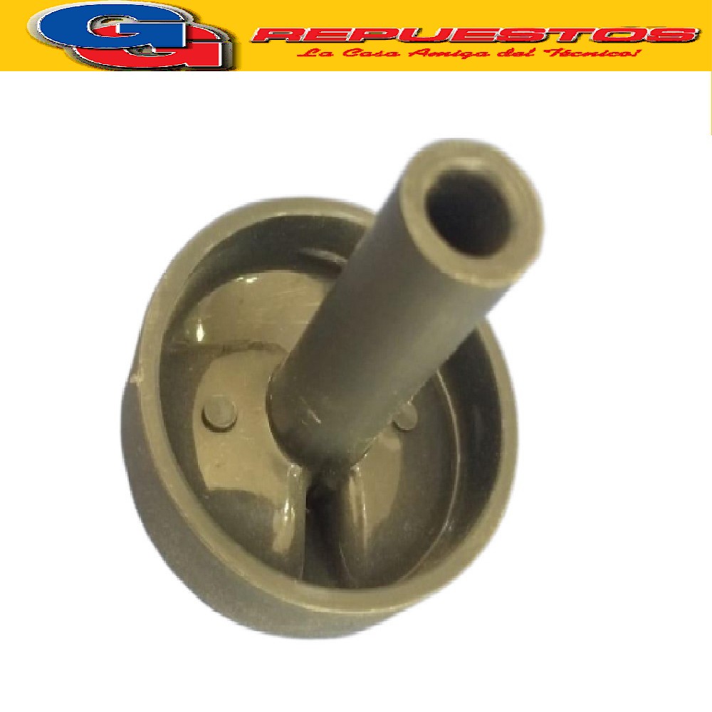 VOLANTE PERILLA CALEFON PARA UNIVERSAL TIRO  BALANCEADO GRIS EJE LARGO 36mm / DIAMETRO DEL EJE 8mm