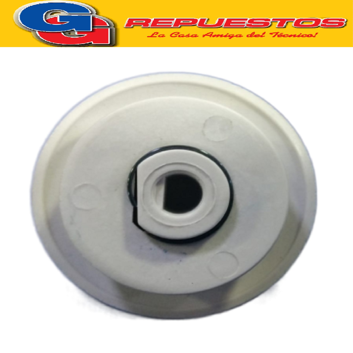 VOLANTE PERILLA COCINA PARA SIAM 2000 BLANCA / PERILLA CON   ARO Y  RESORTE / DIAMETRO DEL EJE 8MM