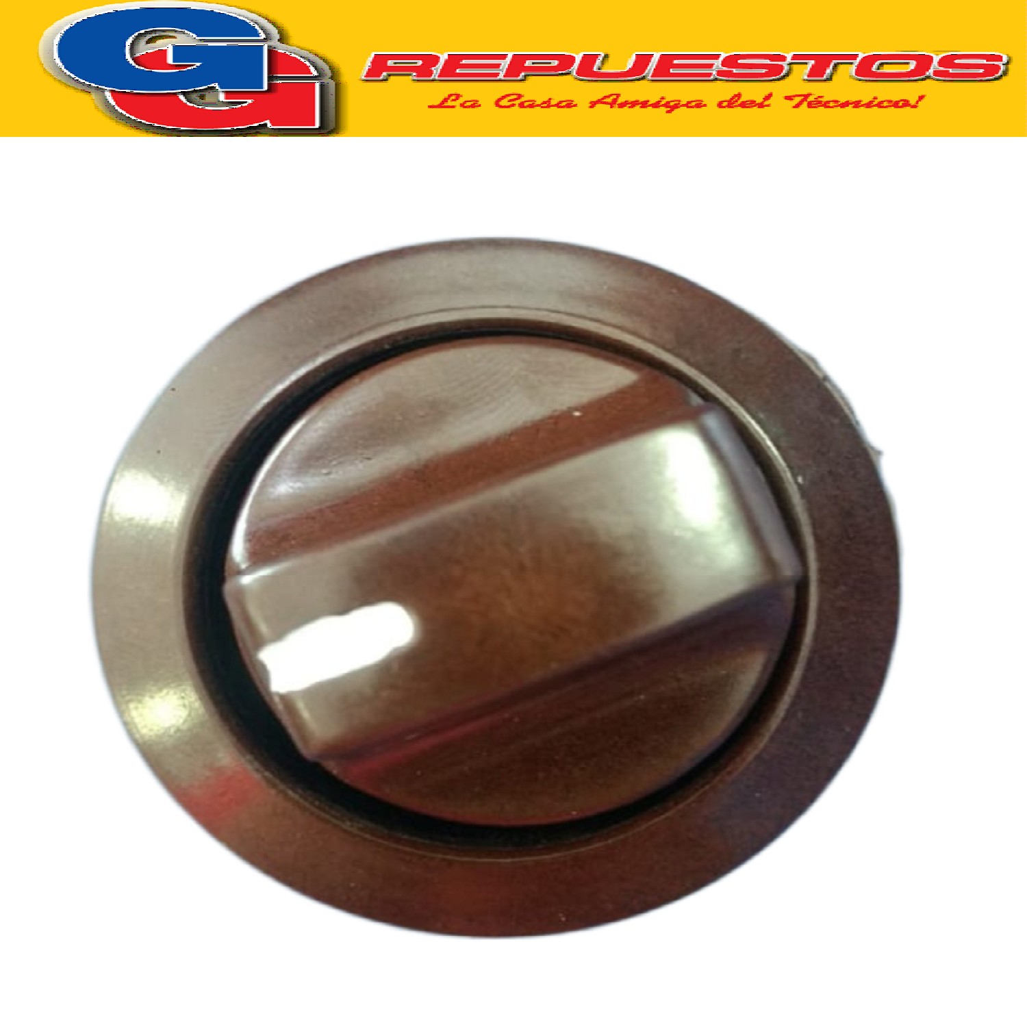 VOLANTE PERILLA COCINA PARA ORBIS KIT MARRON INDICADOR    RO JO Ø 6 / PERILLA CON ARO Y RESORTE / DIAMERO DEL EJE 6MM