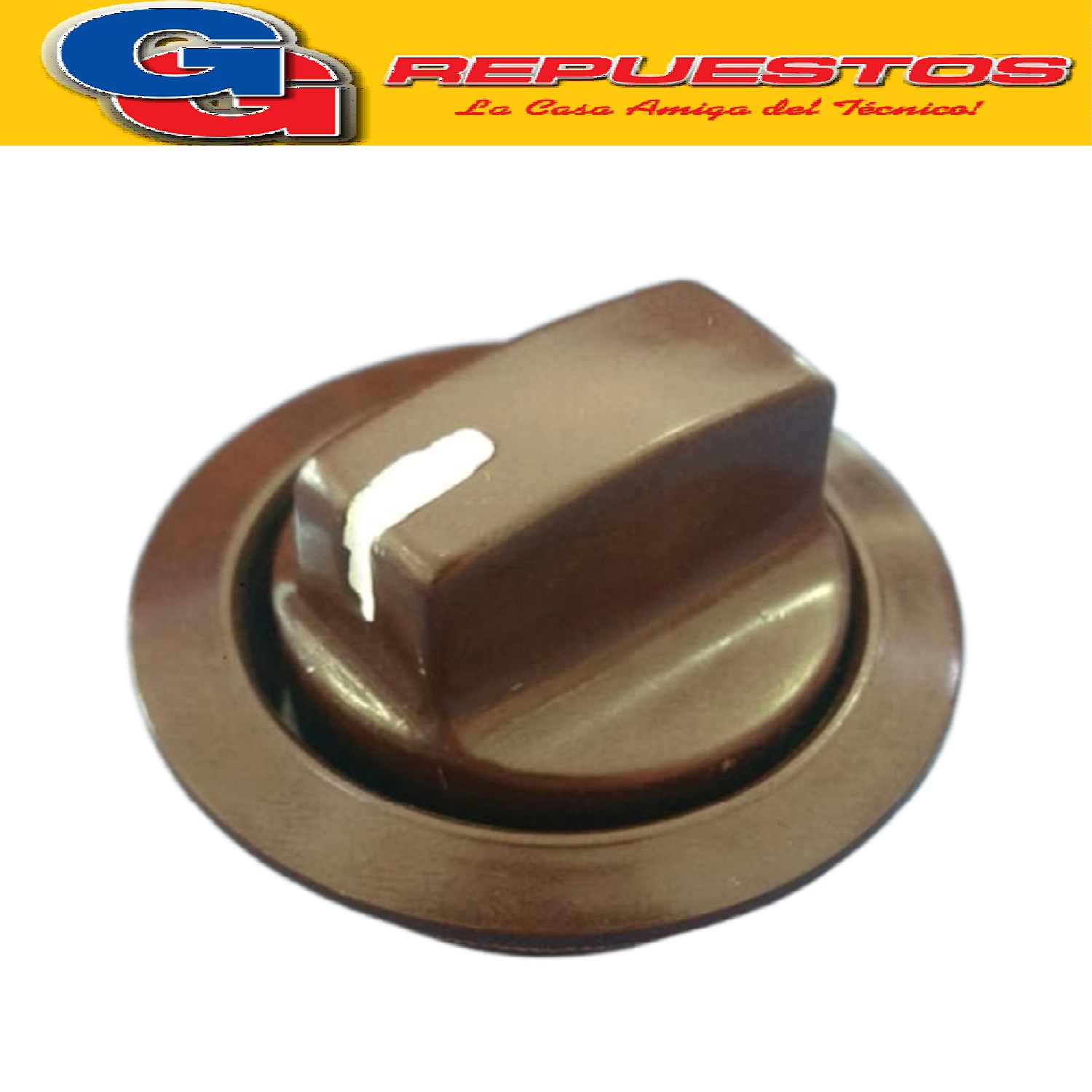 VOLANTE PERILLA COCINA PARA ORBIS KIT MARRON INDICADOR    RO JO Ø 6 / PERILLA CON ARO Y RESORTE / DIAMERO DEL EJE 6MM