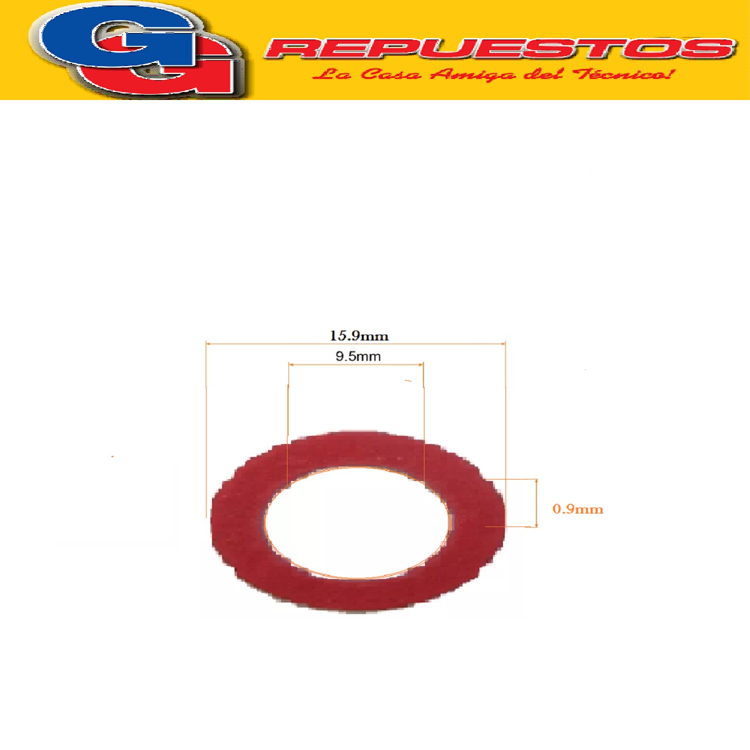 ARANDELAS DE FIBRA DE 9,5 mm