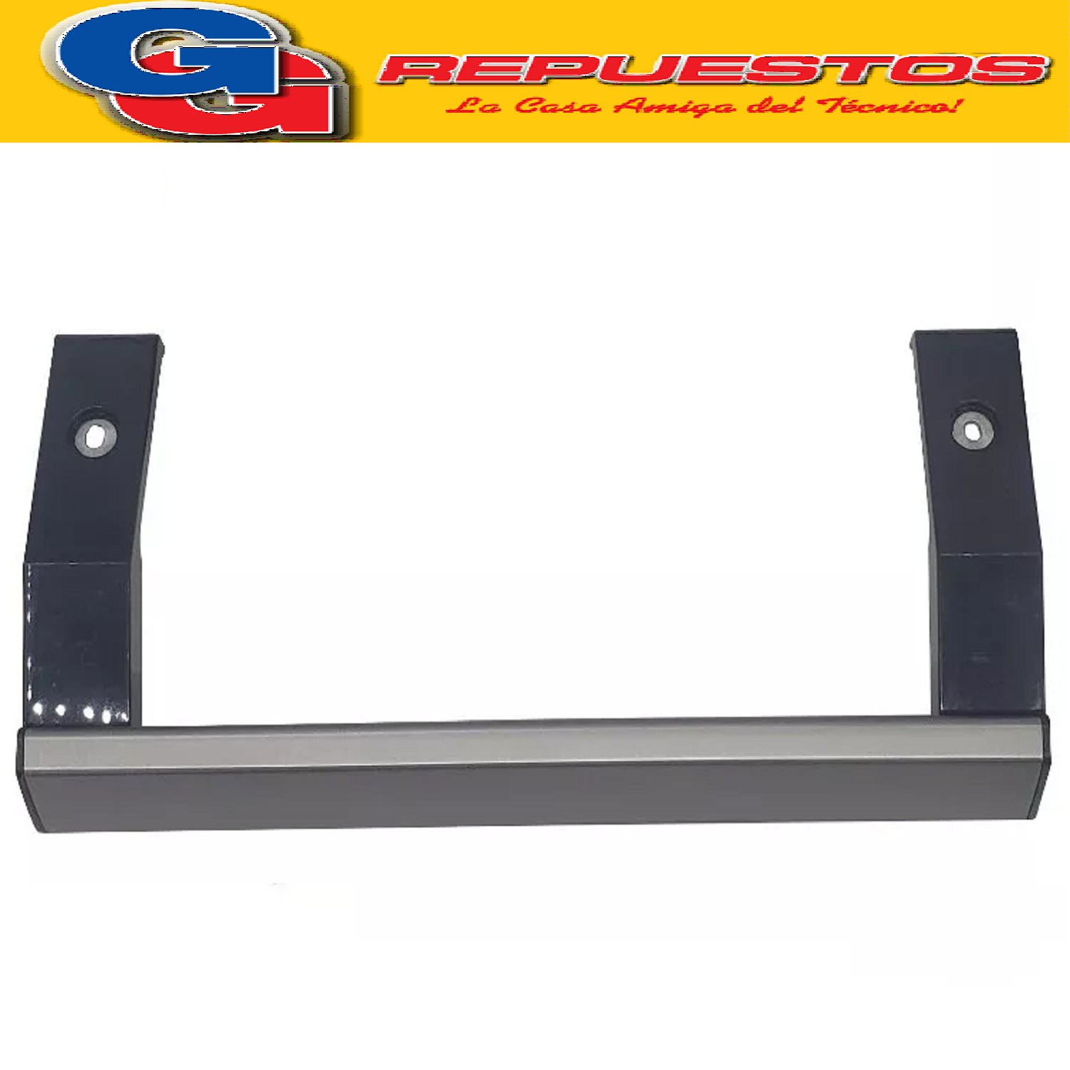 MANIJA INFERIOR GRIS DE FREEZER HELADERA PARA  SIAM  R2500 H S IFTS2 -HSIFC360XT-HSIFC320XT-HSICC370B-HSICT340X-HSIFT330X (MANIJA INFERIOR CHICA GRIS - NEGRA. Cod.Origen: PRF300253104 (ATMA-SIAM-PHILCO-MIDEA) MANIJA SIAM FREEZER R2500 GRIS HSI FTS2-HSI FC360XT-HSI FC320XT-HSI CC370B-HSI CT340X-HSI FT330X Distancia entre los tornillos aproximadamente 22cm