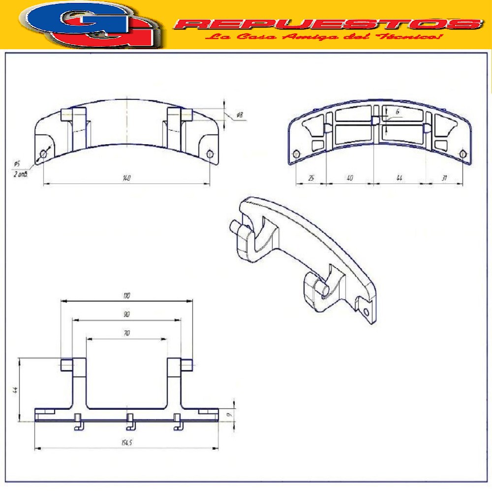 BISAGRA LAVARROPAS PARA SAMSUNG WF1702WEWU - WF8650NHW  CARG A FRONTAL (BISAGRA CON CODOS CURVOS ). Cod.Origen: DC61-02099A (SAMSUNG) HINGE-DOOR WF8500NHW ALDC T8.0 L155 AEGI /BISAGRA 8650-1702 DC61-02100A (SAMSUNG) BRACKET-HOLDER WF8500NHW GI T1.4