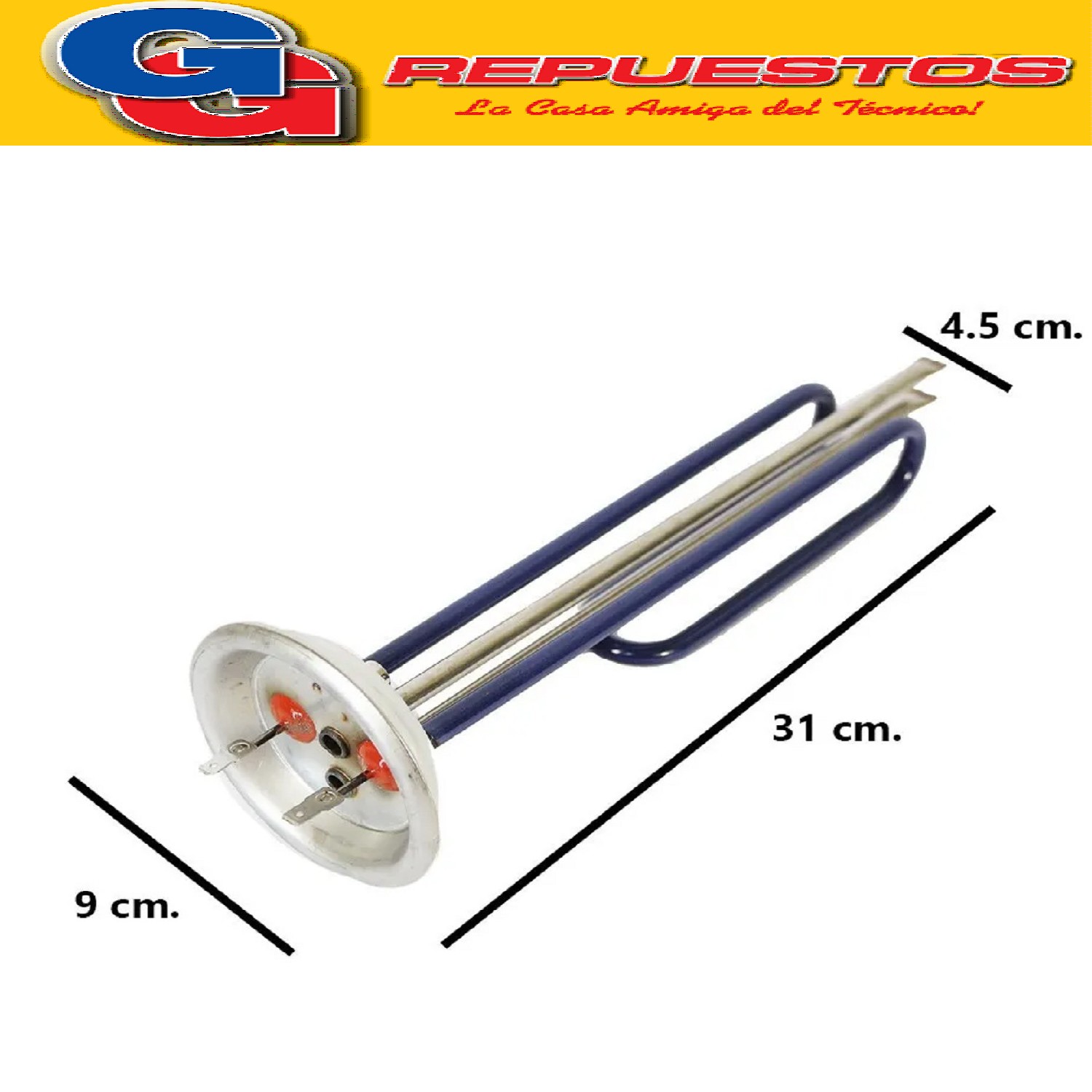 RESISTENCIA PARA TERMOTANQUE PHILCO RANSER LARGA 1500W MODEL O ACTUAL