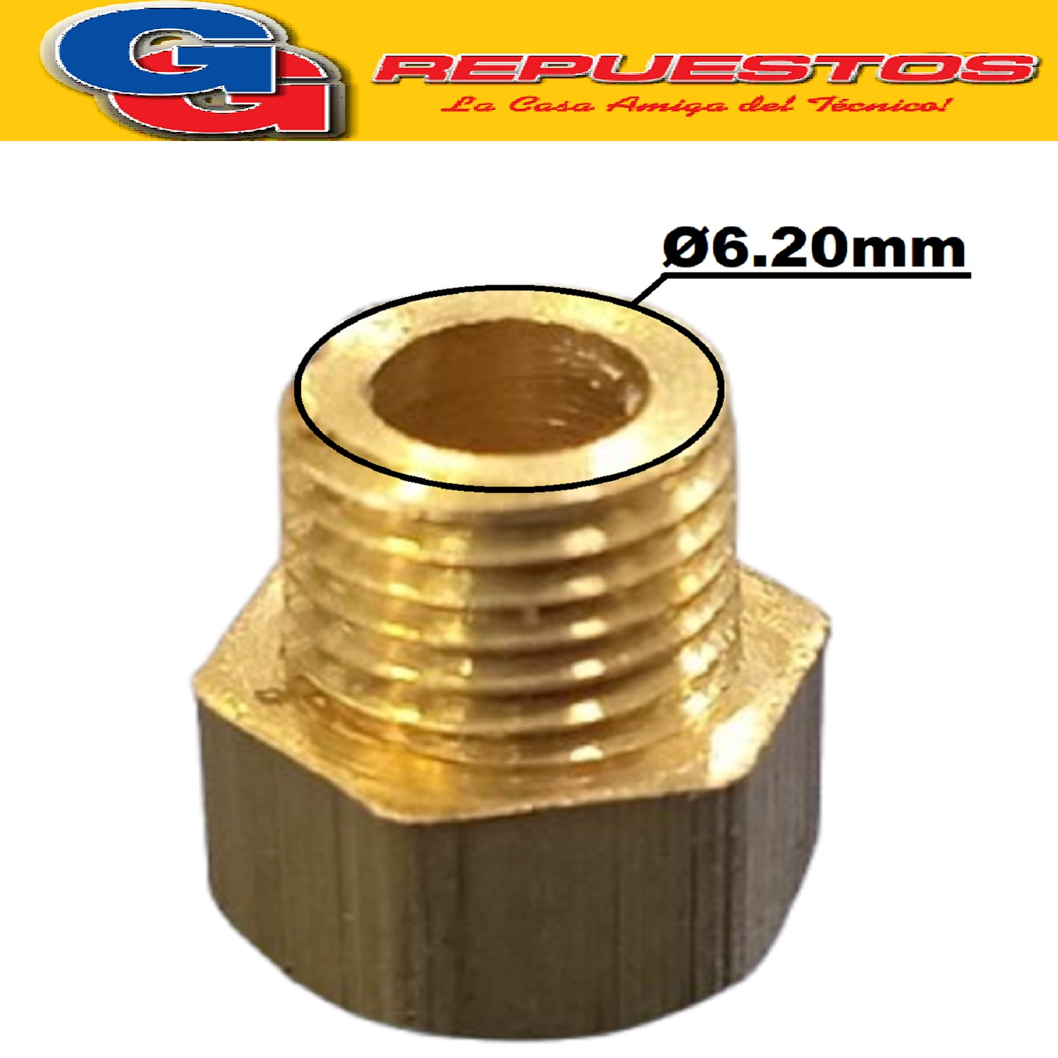 INYECTOR STANDARD HEXAGONAL 8MM 0.50MM