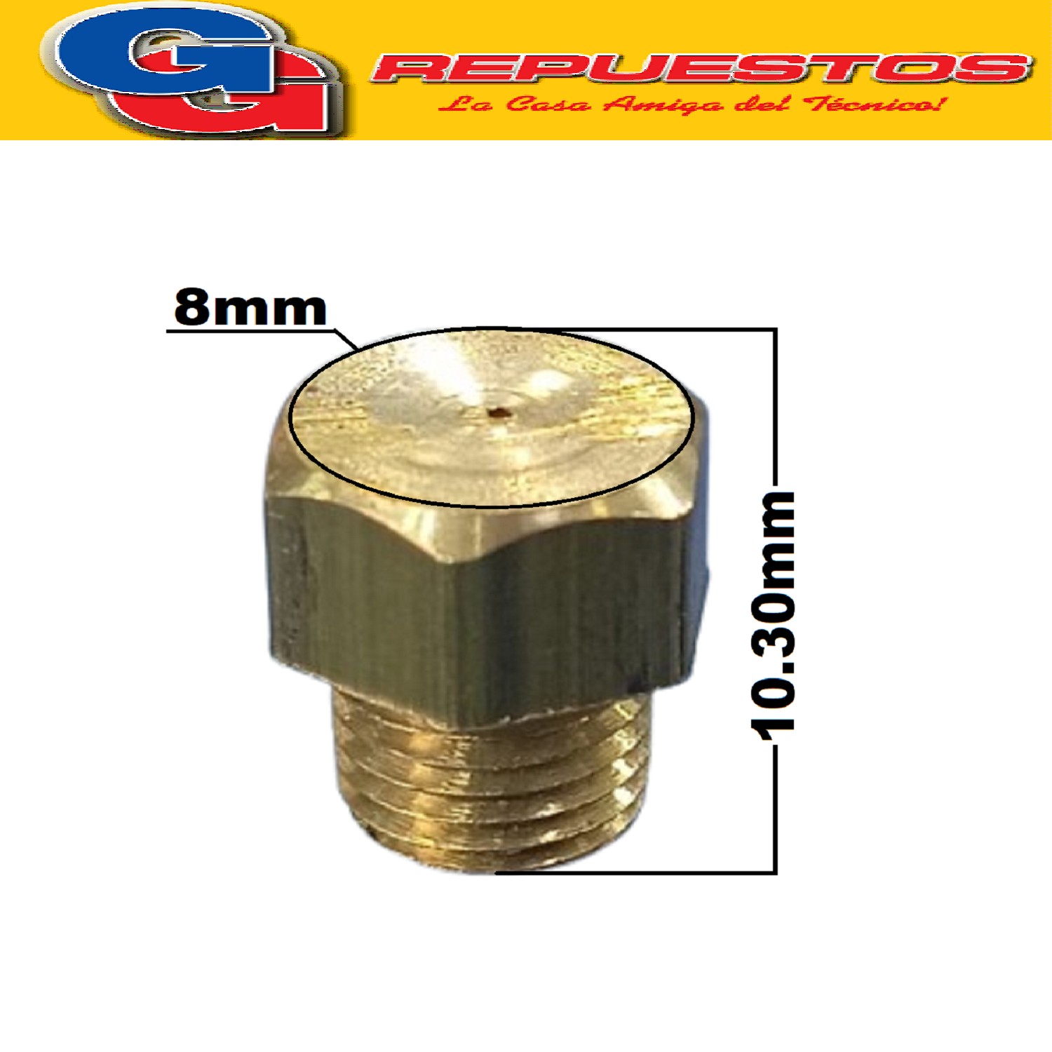 INYECTOR STANDARD HEXAGONAL 8MM 0.50MM