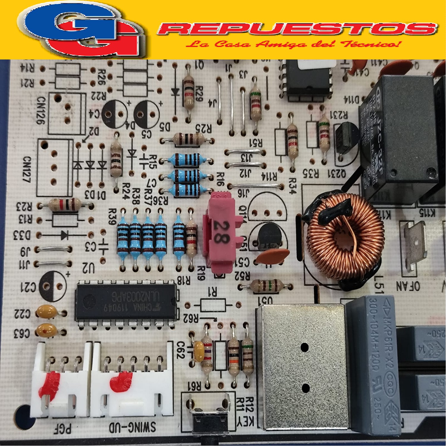 PLAQUETA ORIGINAL AIRE ACONDICIONADO SPLIT (GRJ518-A V1.8 /  M518F3V6) FRIO SOLO
