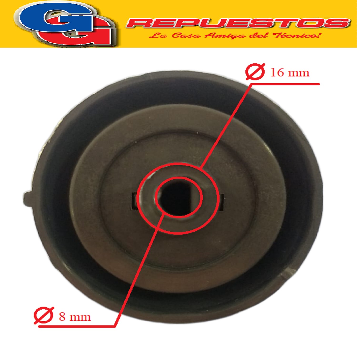 VOLANTE PERILLA COCINA PARA LONGVIE 2001 MARRON Ø 8 MM / PER ILLA CON ARO Y RESORTE / DIAMETRO DEL EJE 8 MM / - KENIA - ORBIS